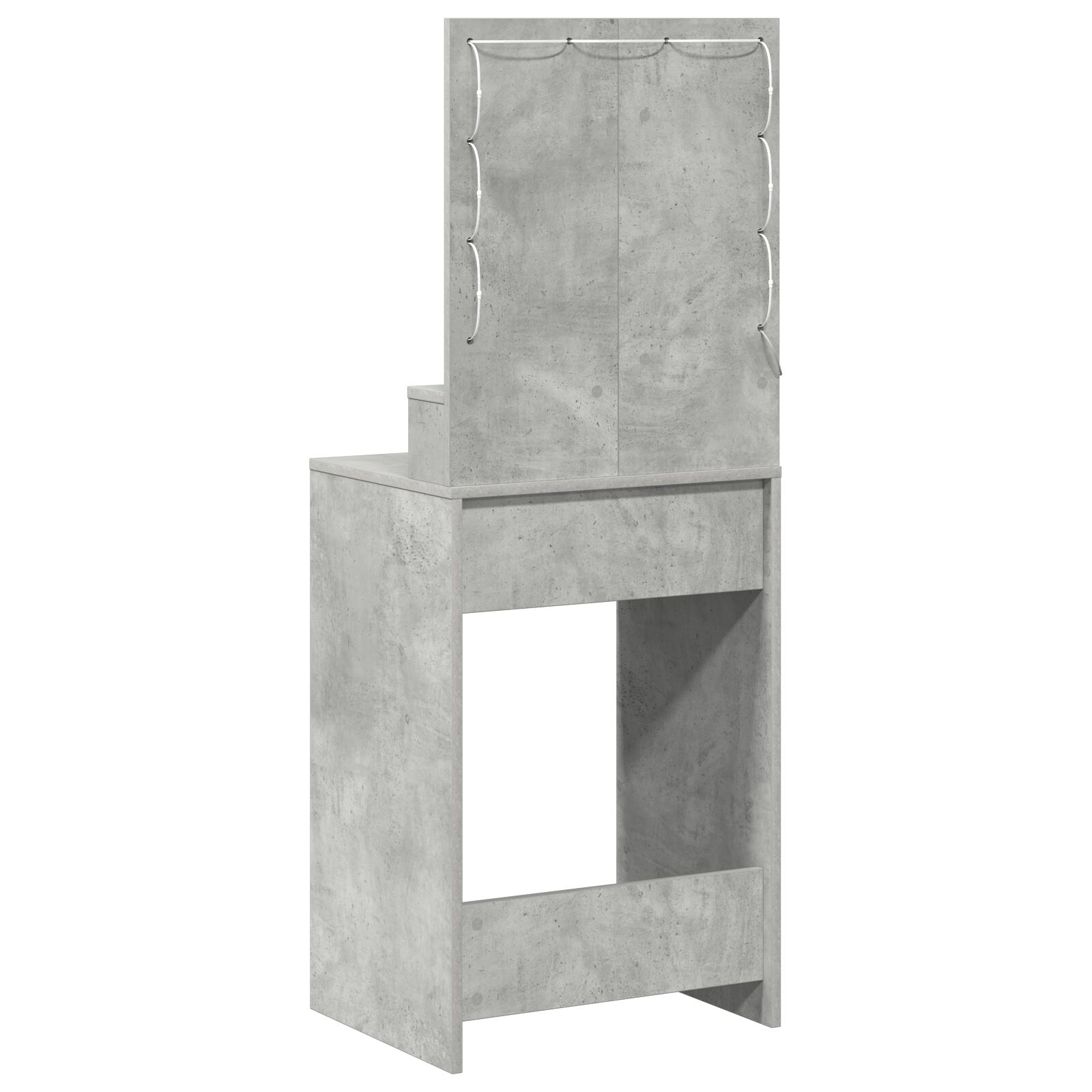 Led-es sminkasztal beton szürke 50x41x135 cm