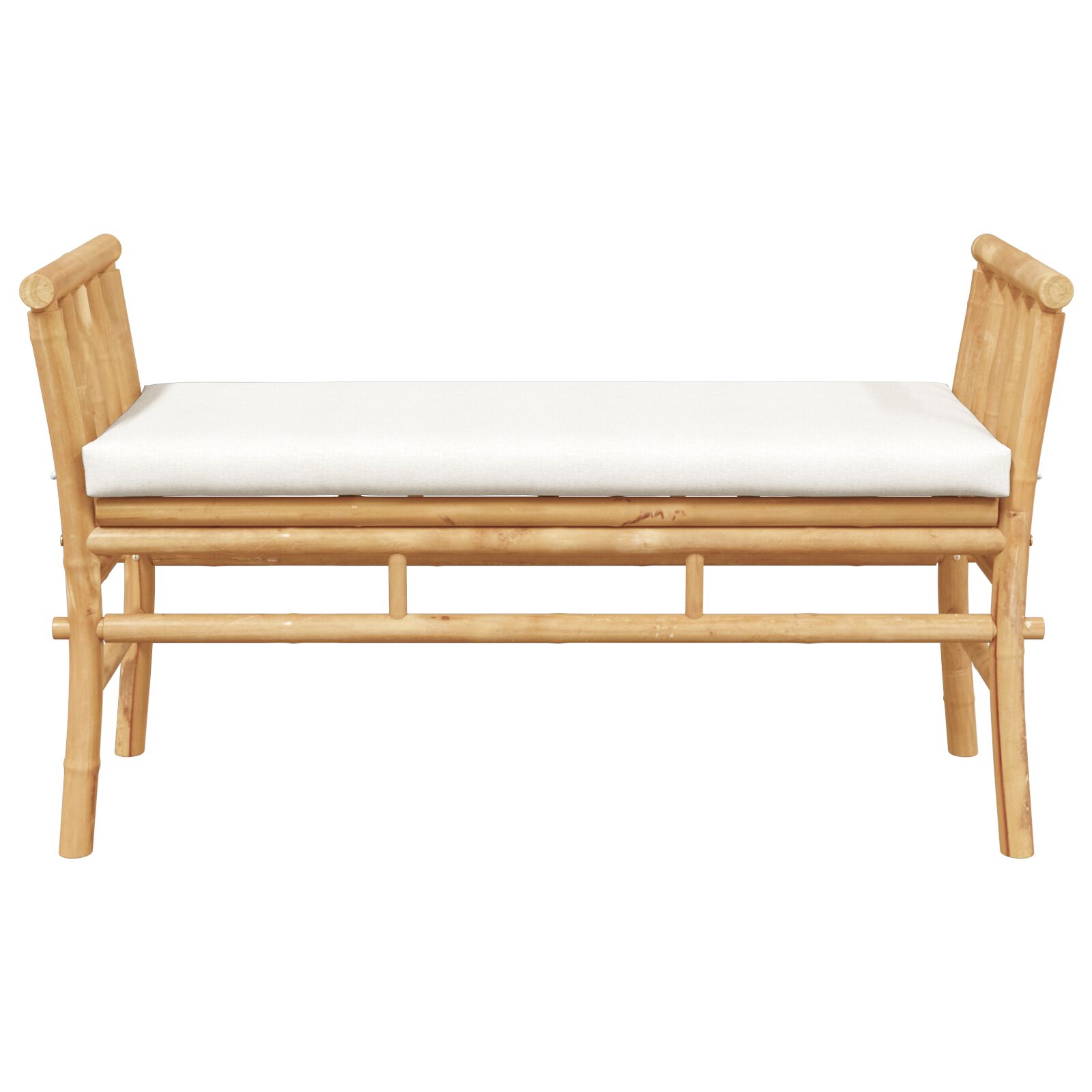 Kerti pad párnával 110 cm bambusz