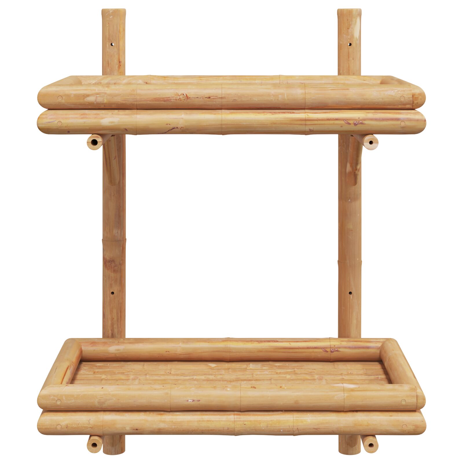 2-szintes falipolc 45x26x60 cm bambusz