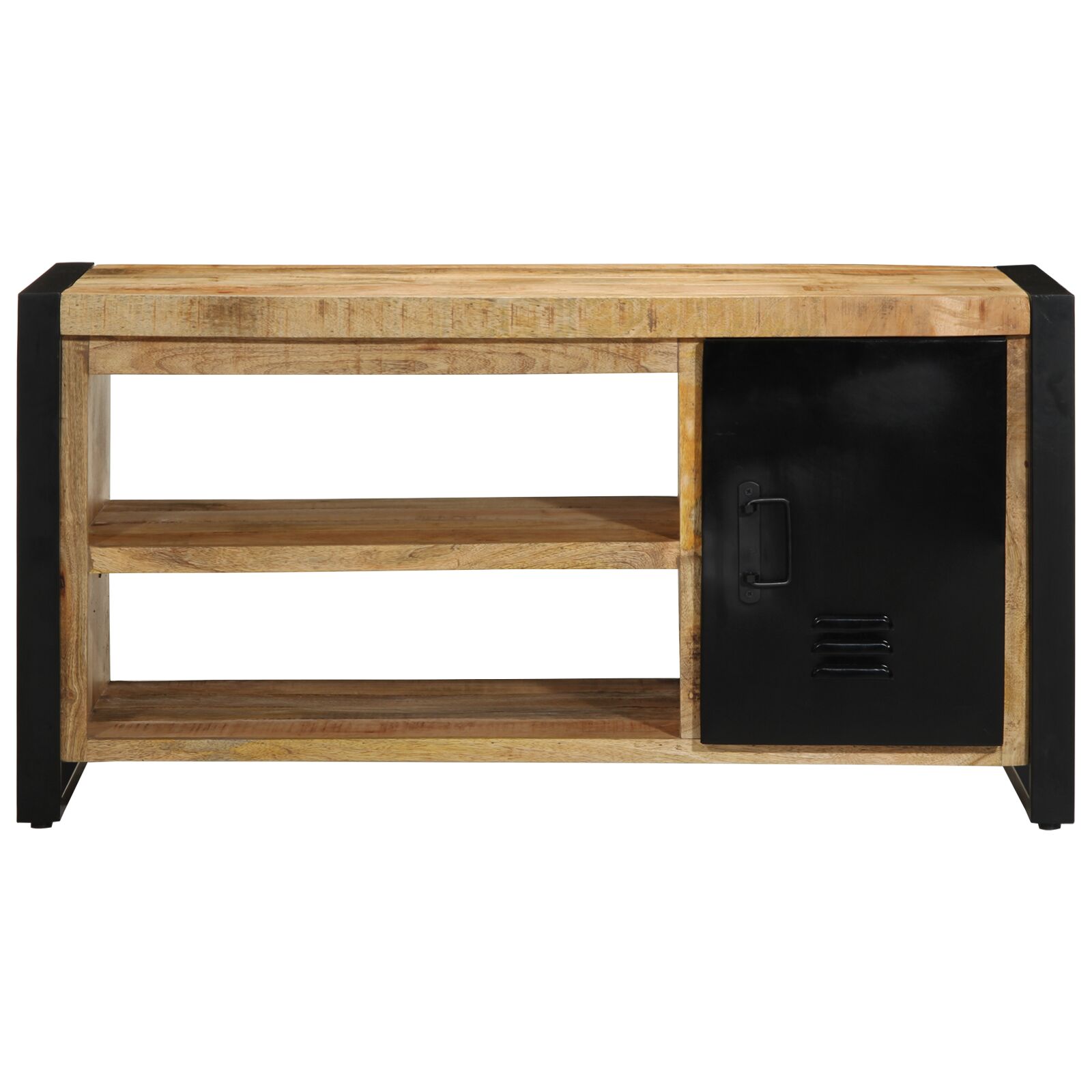 Cipőpad 100x40x50 cm tömör fa durva mangó