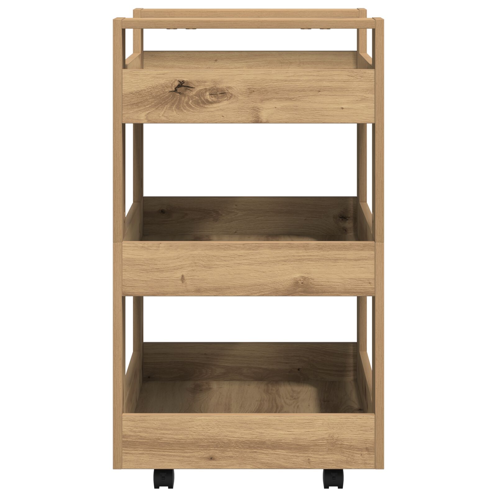 Konyhai kocsi kézműves tölgy 60x45x80 cm műanyag Konyhai kocsi kézműves tölgy 60x45x80 cm műanyag