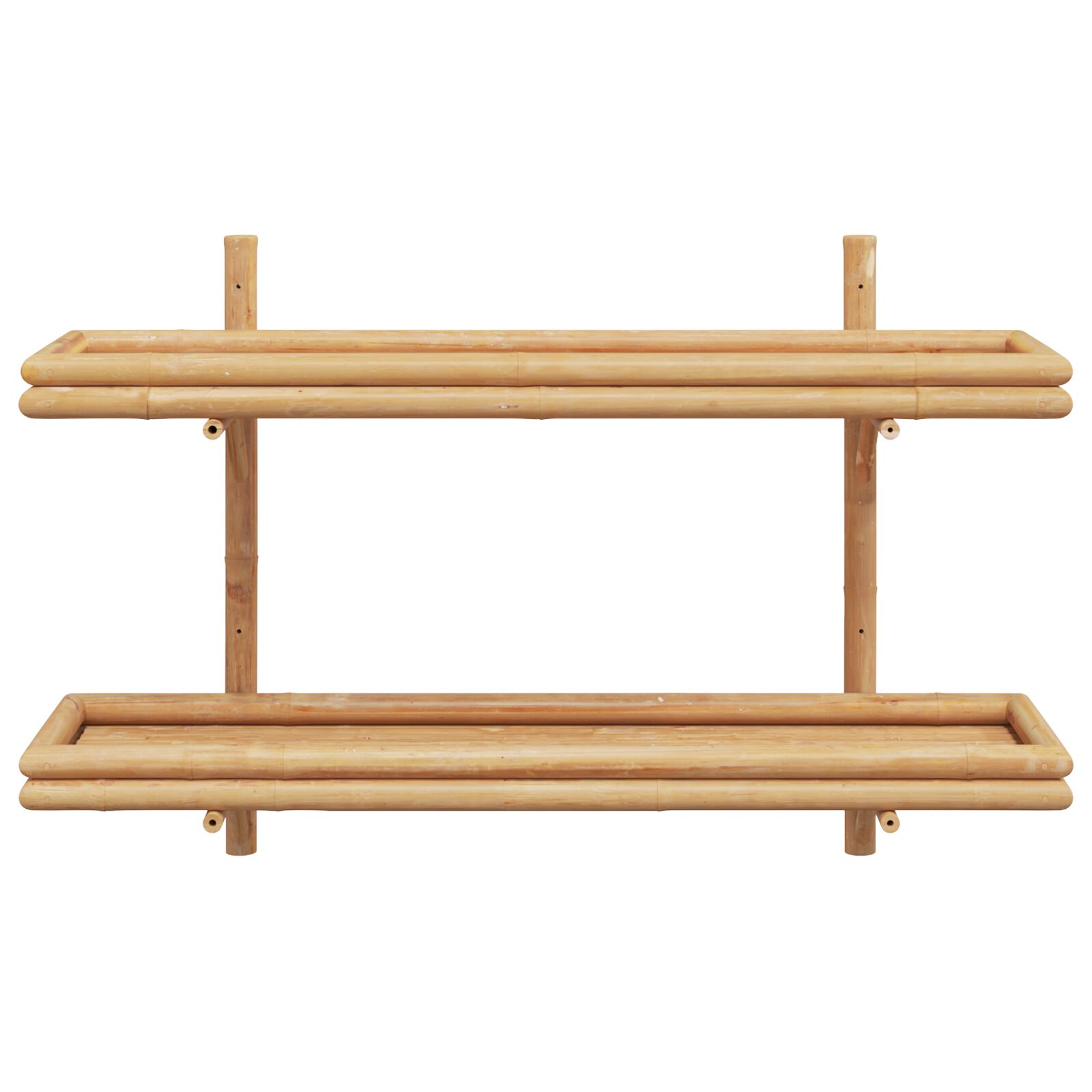 2 szintes falipolc 100x26x60 cm bambuszból