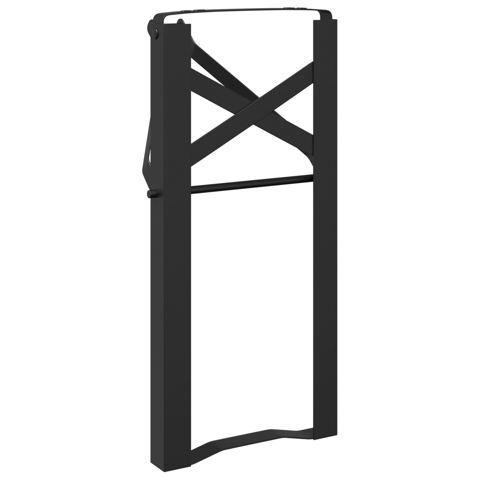 Sörpad lába 2 db összecsukható fekete porbevonatos acél