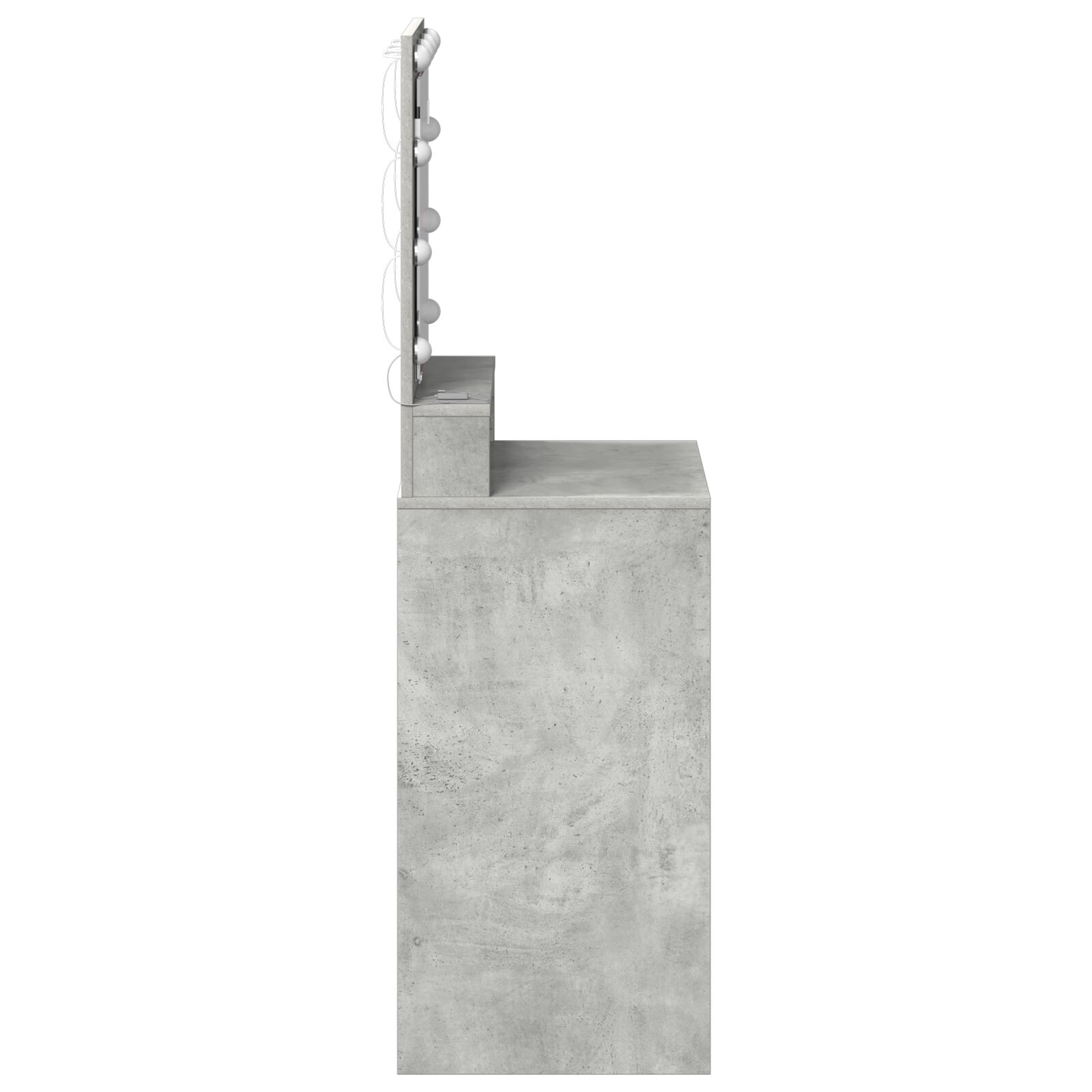 Led-es sminkasztal beton szürke 50x41x135 cm
