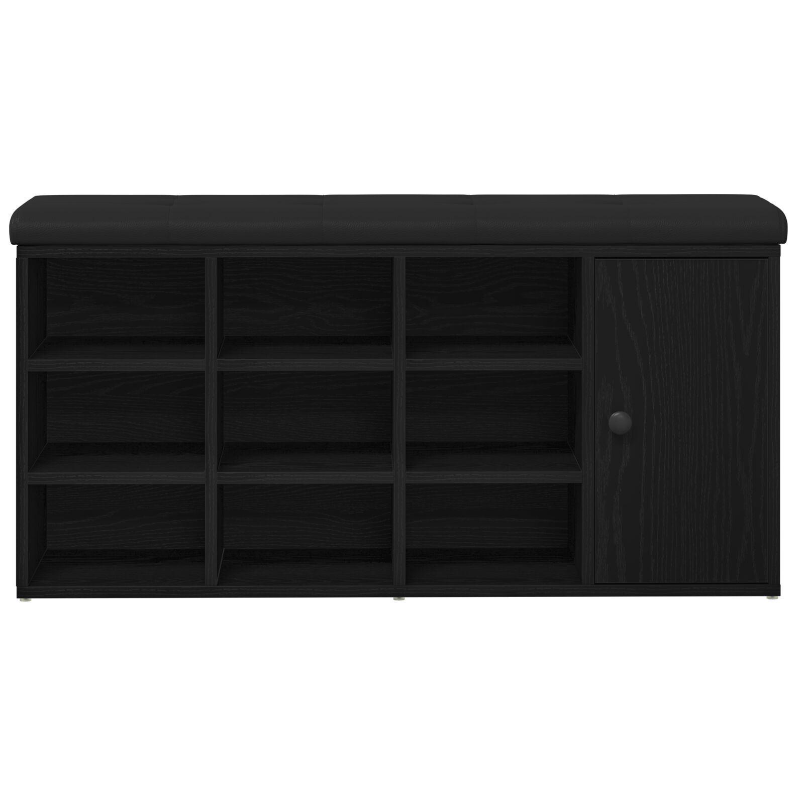 Tároló pad fekete tölgy 100x30x48 cm műanyag