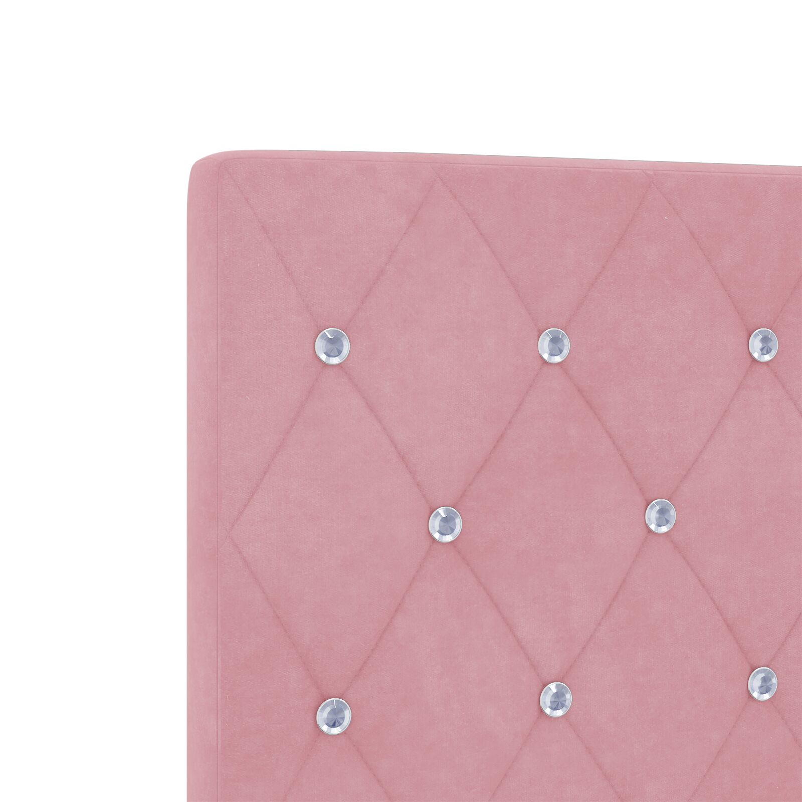 Fejtámla kristálygombos rózsaszín 80 cm bársony