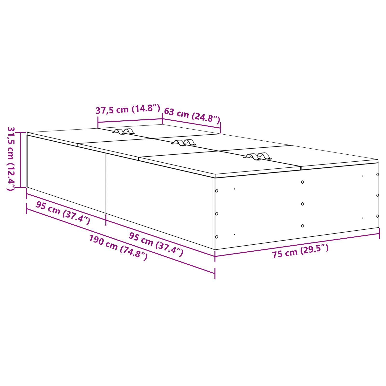 Ágykeret beton szürke engineered wood tartós tároló ágykeret Ágykeret beton szürke engineered wood tartós tároló ágykeret