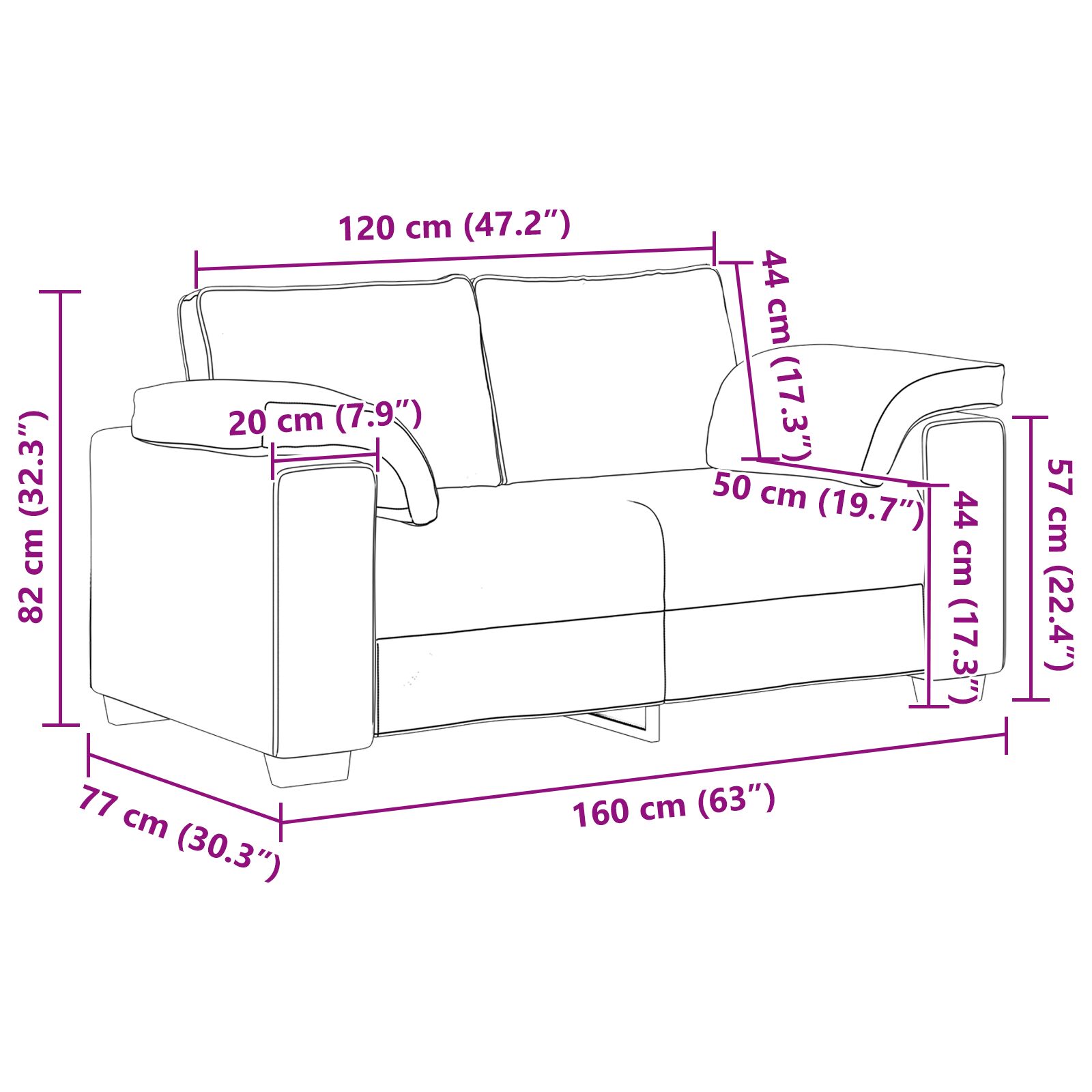 Kétszemélyes kanapé sötét zöld 120 cm szövet Kétszemélyes kanapé sötét zöld 120 cm szövet