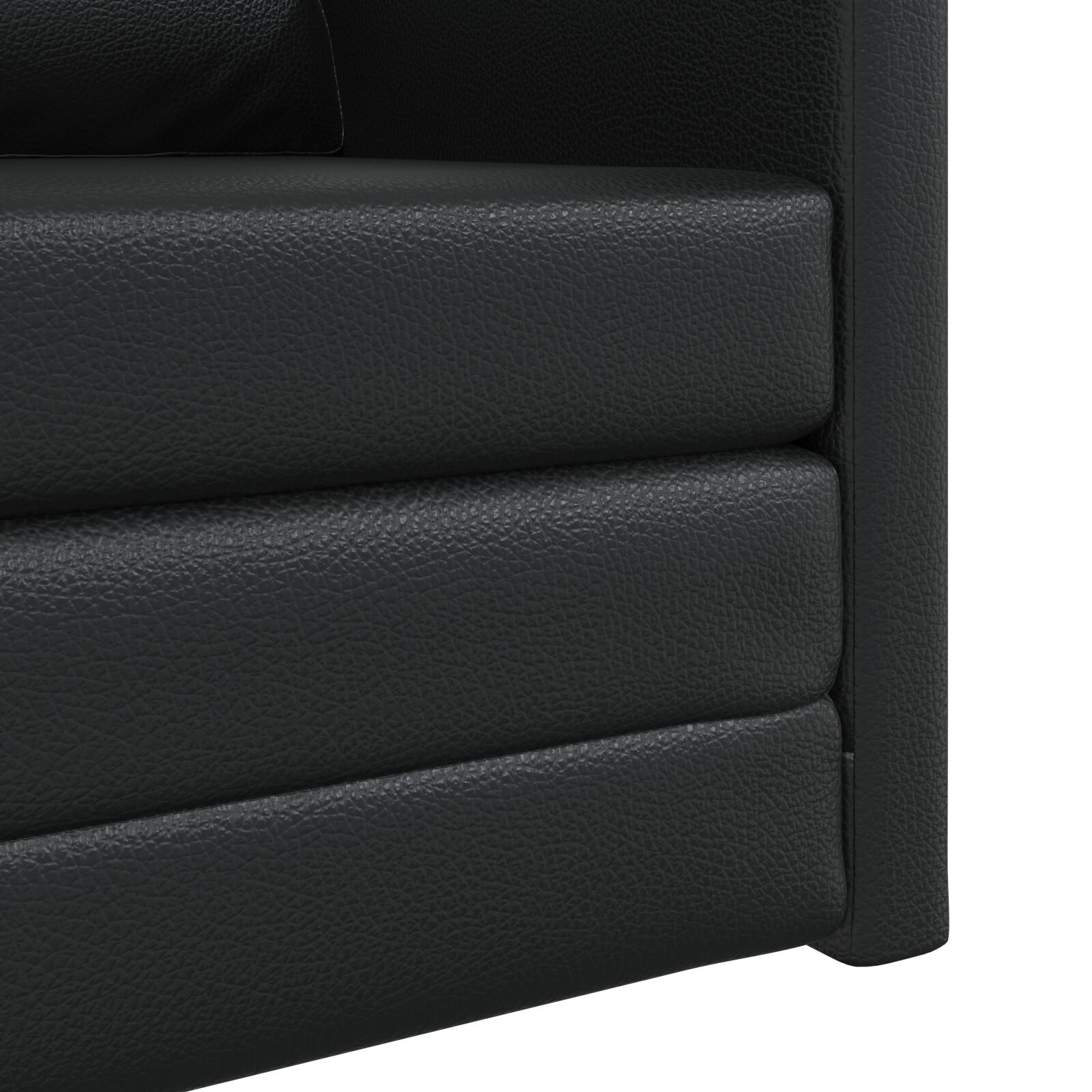 Floor sofa bed 2-in-1 fekete 74x77x81 cm műbőr Floor sofa bed 2-in-1 fekete 74x77x81 cm műbőr