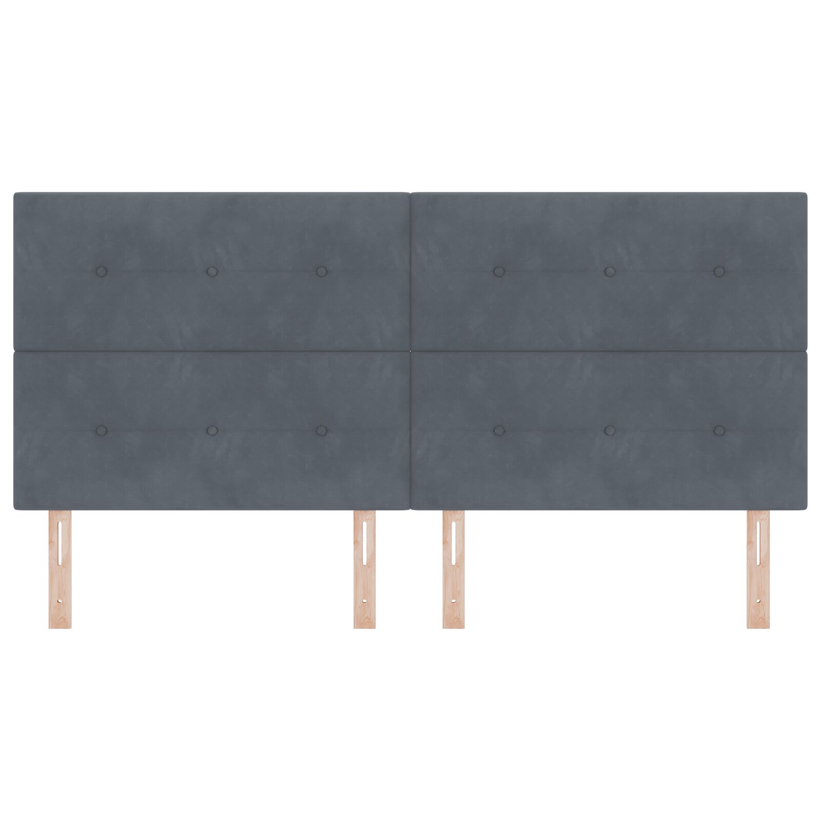 Fejtámla gombos rátét sötétszürke 200 cm bársony