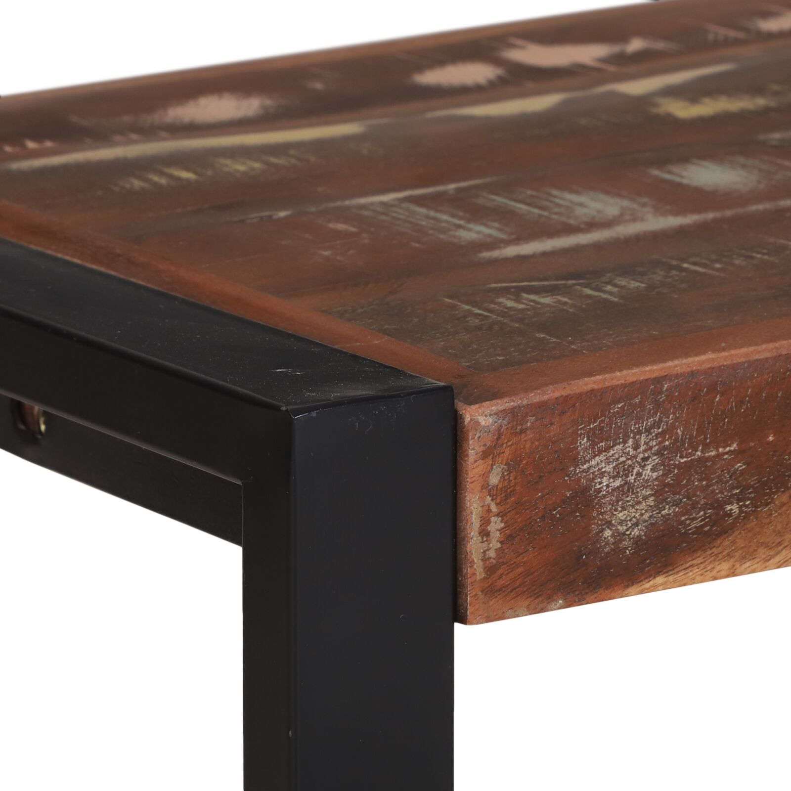 Pad többszínű tömör újrahasznosított fa 100 x 35 x 45 cm