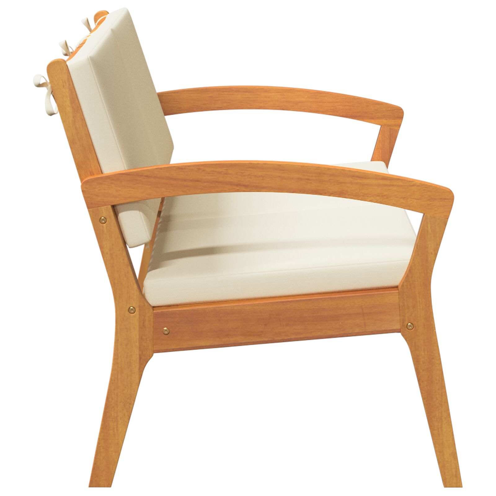 Kerti pad párnákkal 115x70x72 cm tömör akácfából