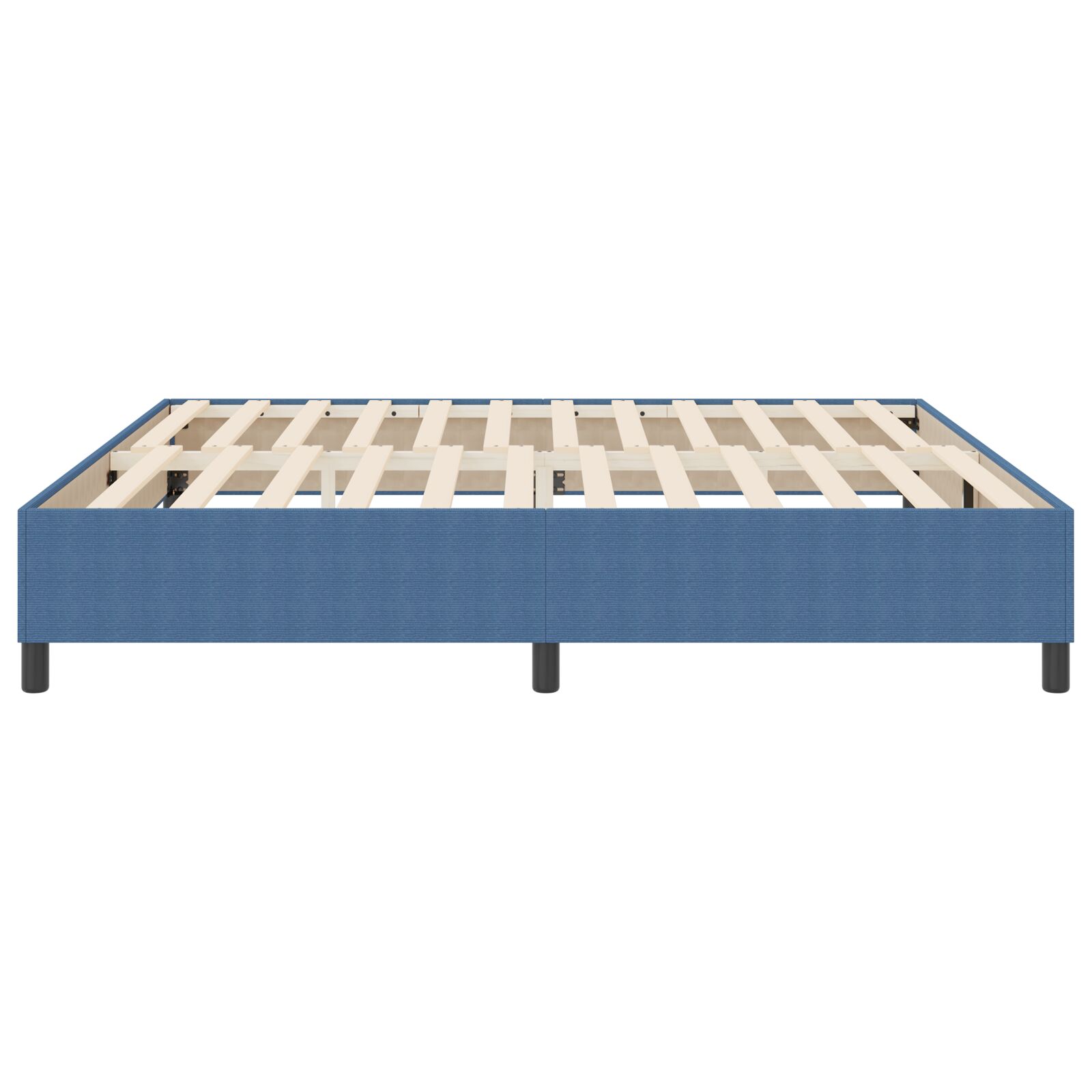 Boxspring ágy kék 200x200 cm vászon Boxspring ágy kék 200x200 cm vászon
