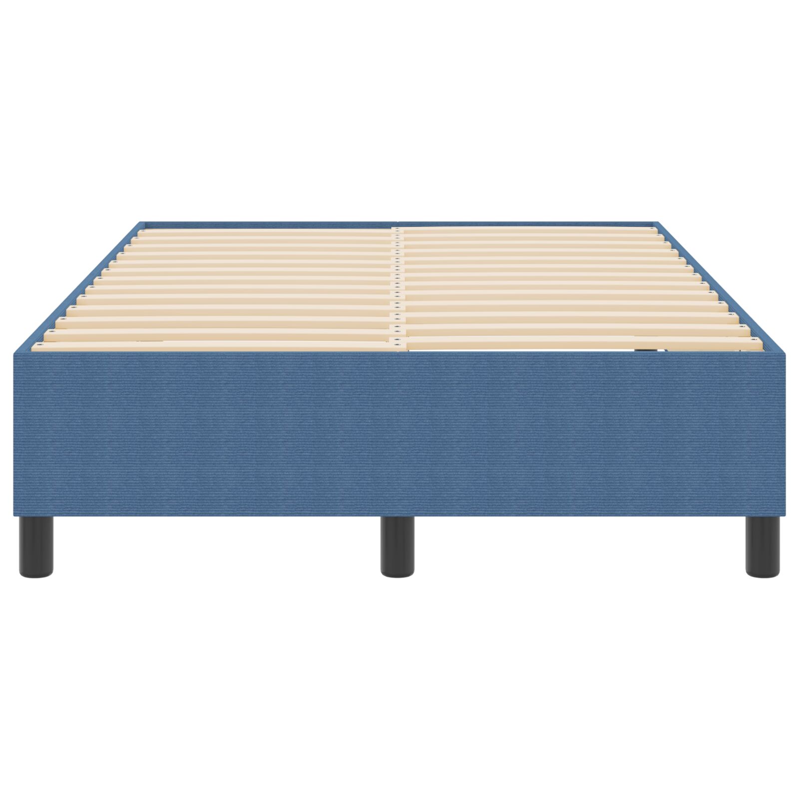 Boxspring ágy kék 120x200 cm bordás szövet Boxspring ágy kék 120x200 cm bordás szövet