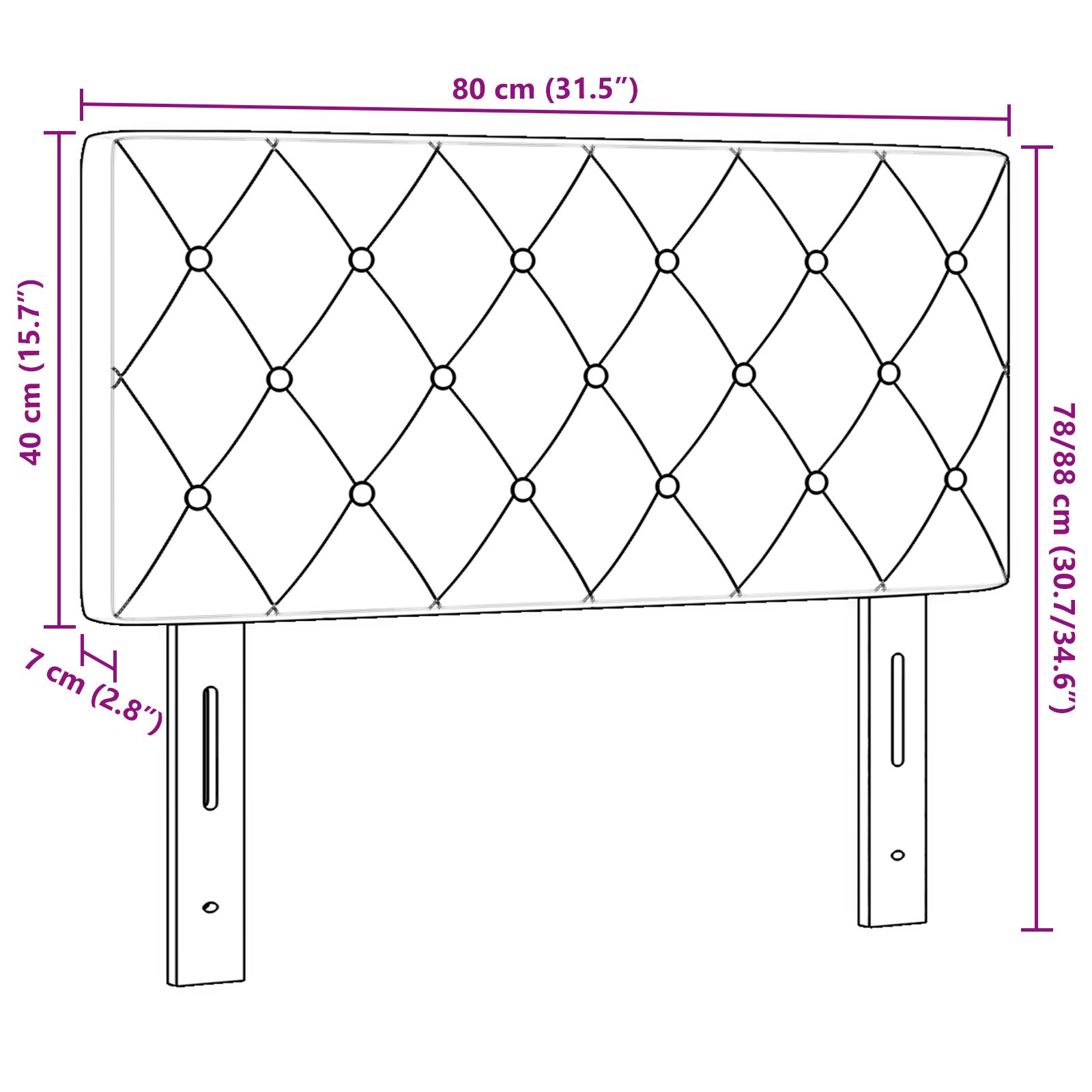 Fejtámla kristálygombos rózsaszín 80 cm bársony