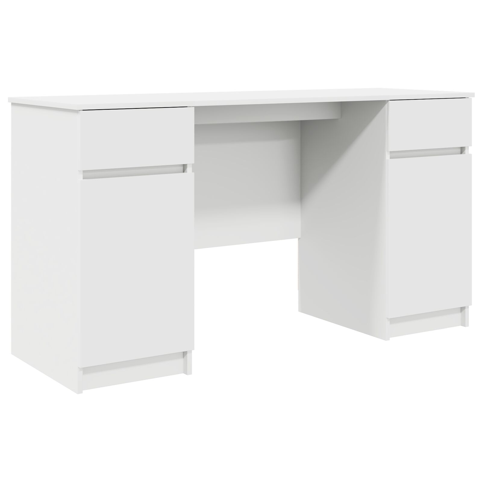 Asztal fehér 140x49x76 cm szerelt fa