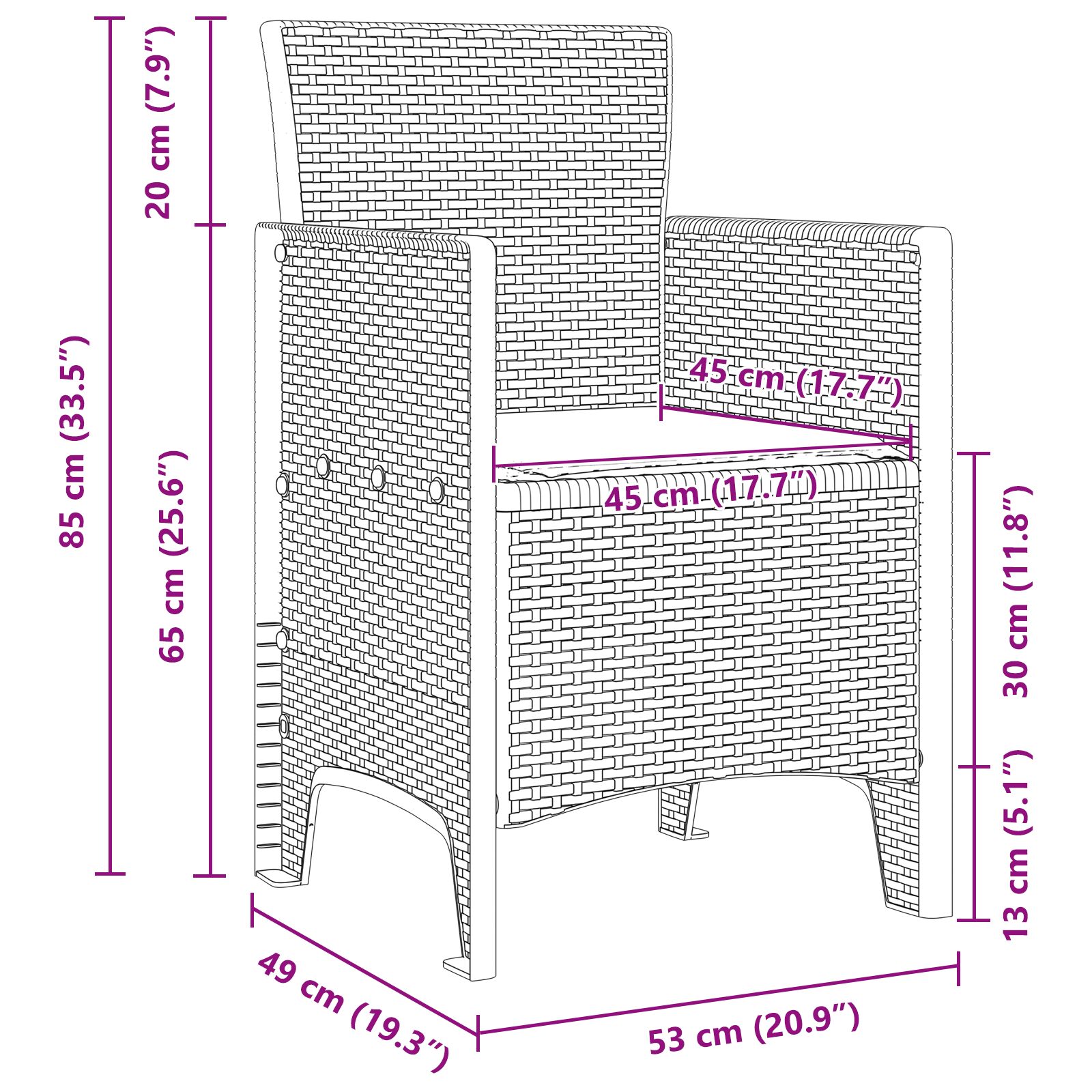 Kerti szék 4 darabos világosszürke krémfehér párnákkal