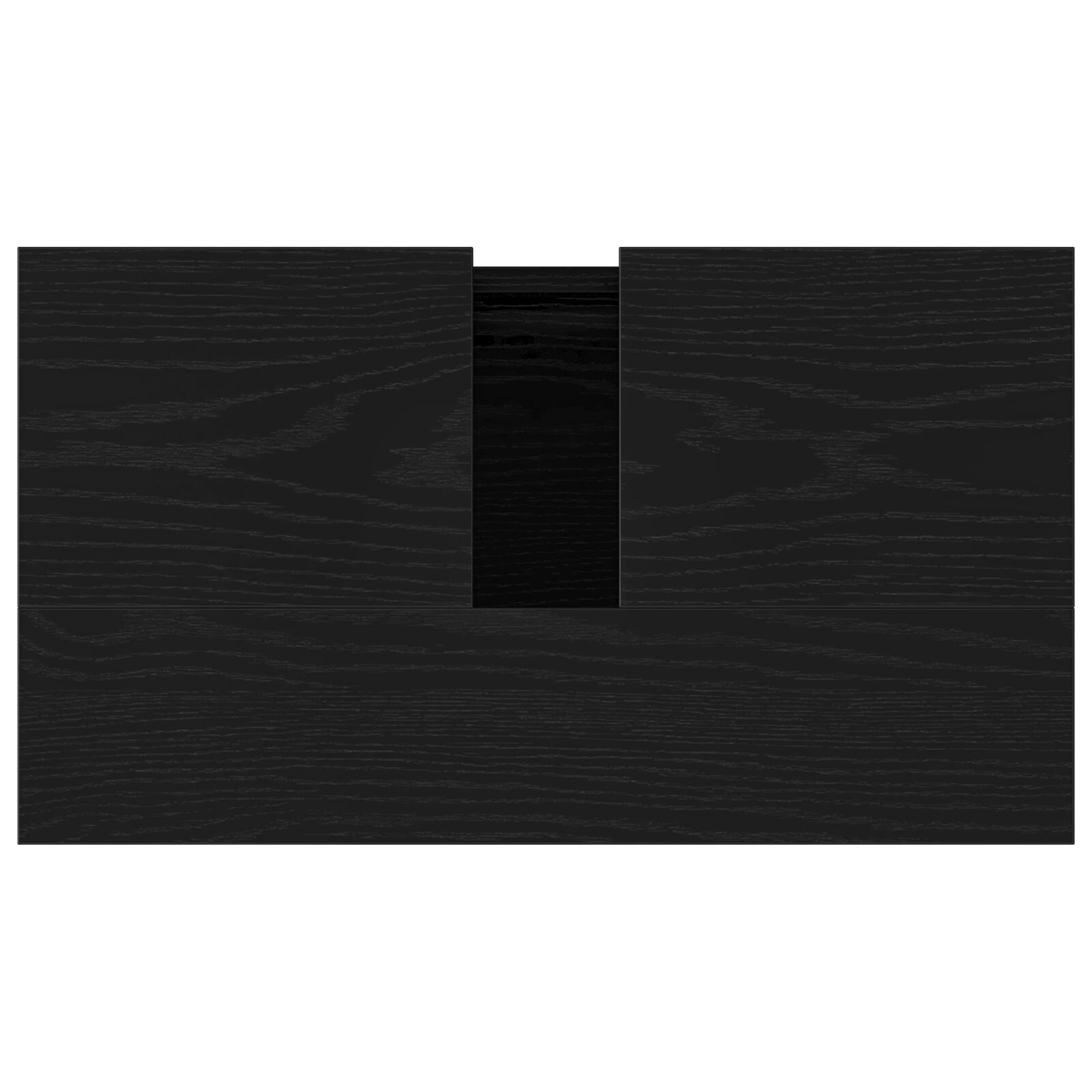 Fürdőszobai mosdókagyló szekrény fekete tölgy 58x33x60 cm műgyanta