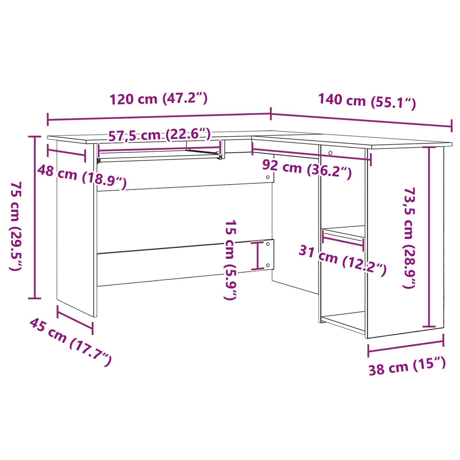 Fekete tölgy asztal 120x140x75 cm mérnöki fából