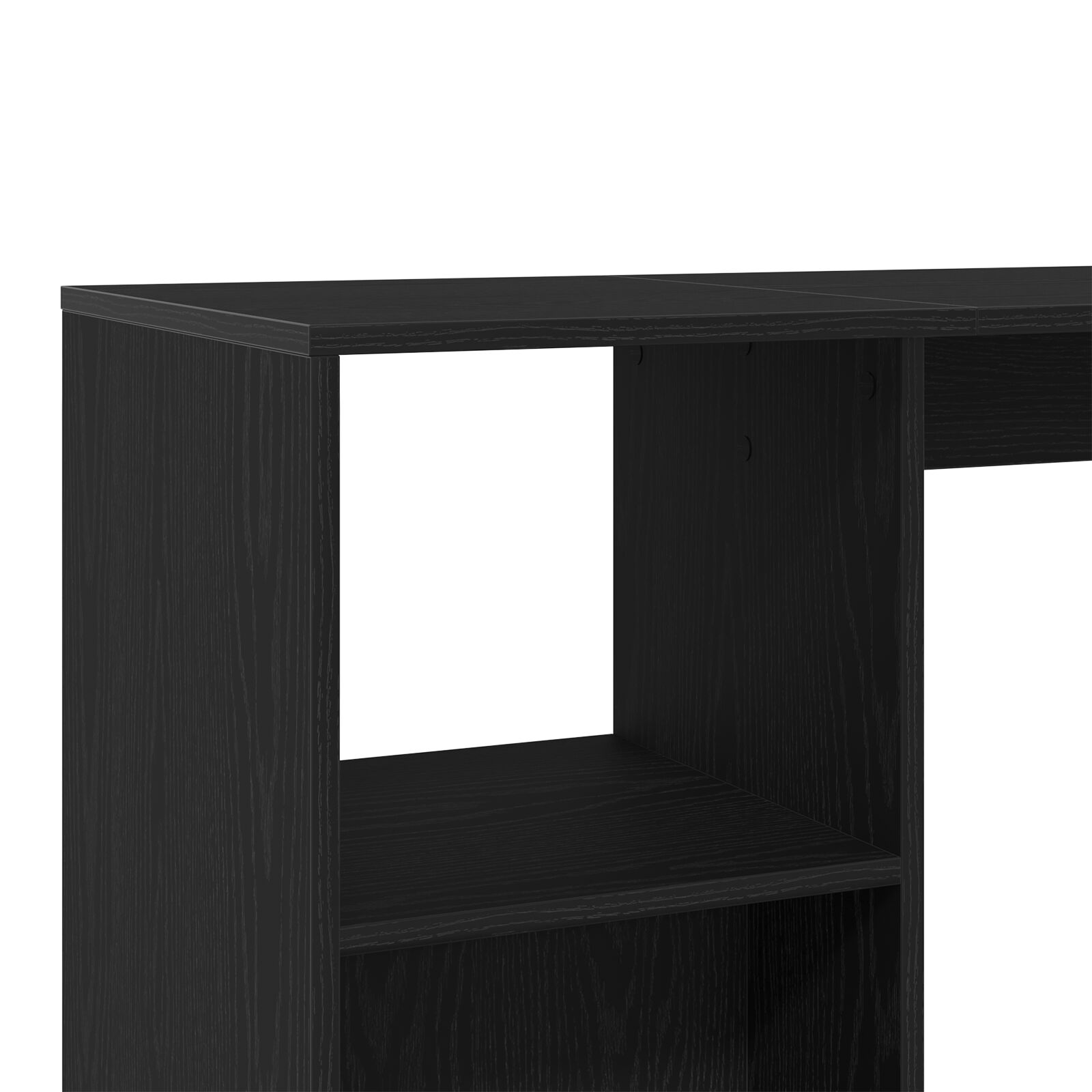 Bárasztal polccal fekete tölgy 102,5x46x103,5 cm műgyanta Bárasztal polccal fekete tölgy 102,5x46x103,5 cm műgyanta