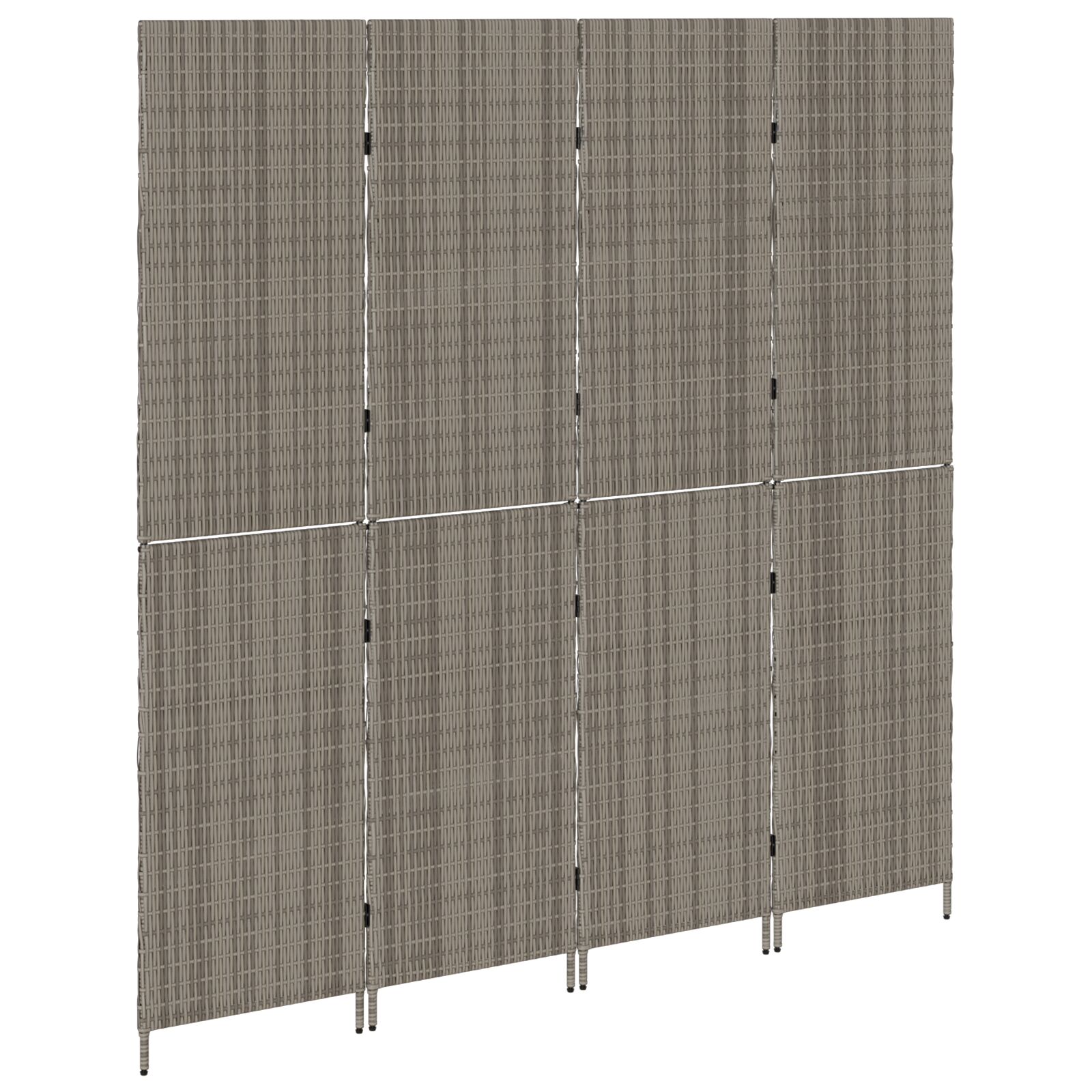 4 paneles összecsukható szobaelválasztó szürke 195x180 cm poli rattan 4 paneles összecsukható szobaelválasztó szürke 195x180 cm poli rattan