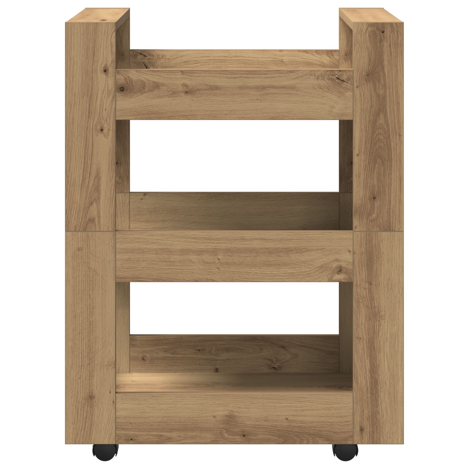Konyhai kocsi kézműves tölgy 60x45x80 cm műanyag Konyhai kocsi kézműves tölgy 60x45x80 cm műanyag