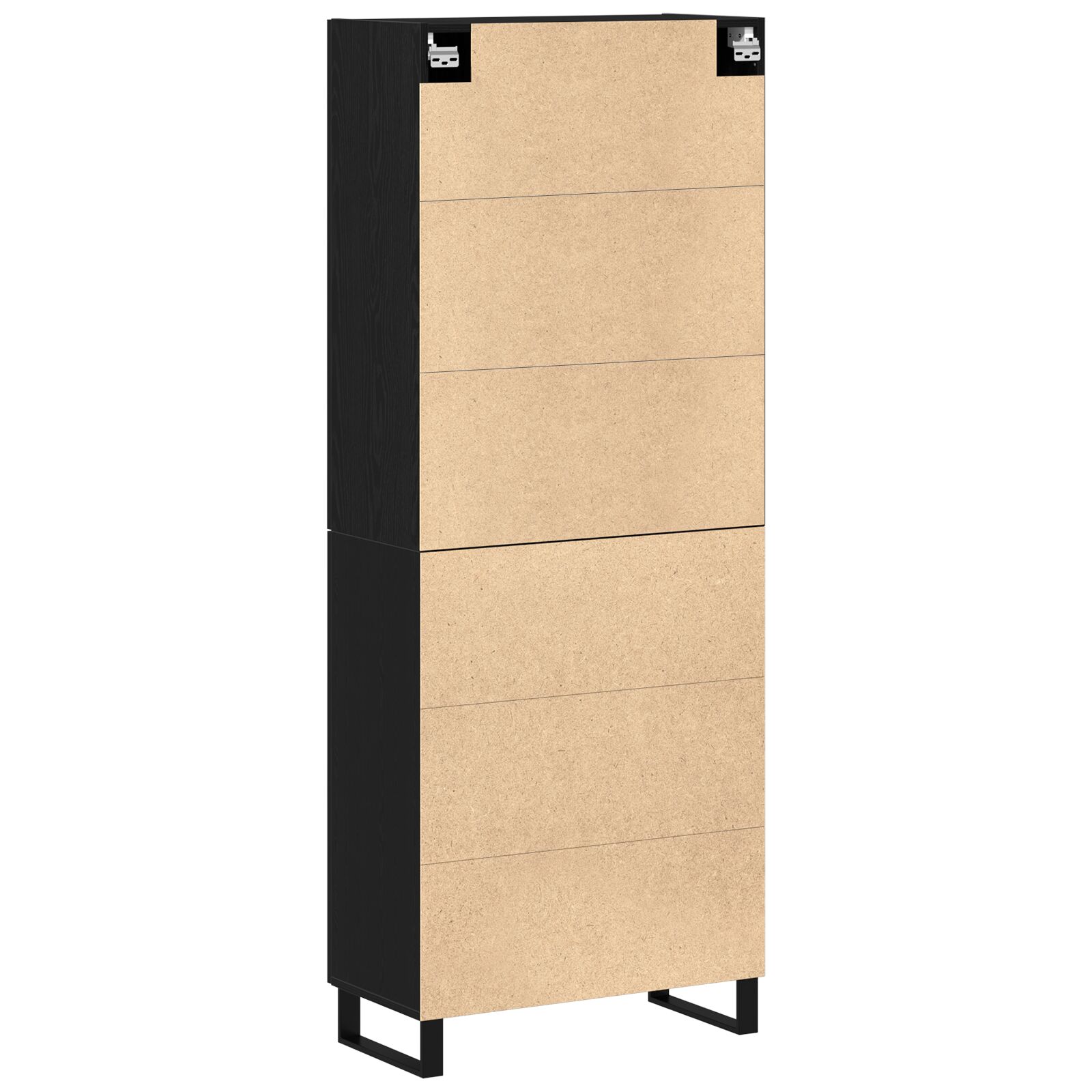 2 db fekete tölgy kábelt 69,5x34x180 cm mérnöki fa