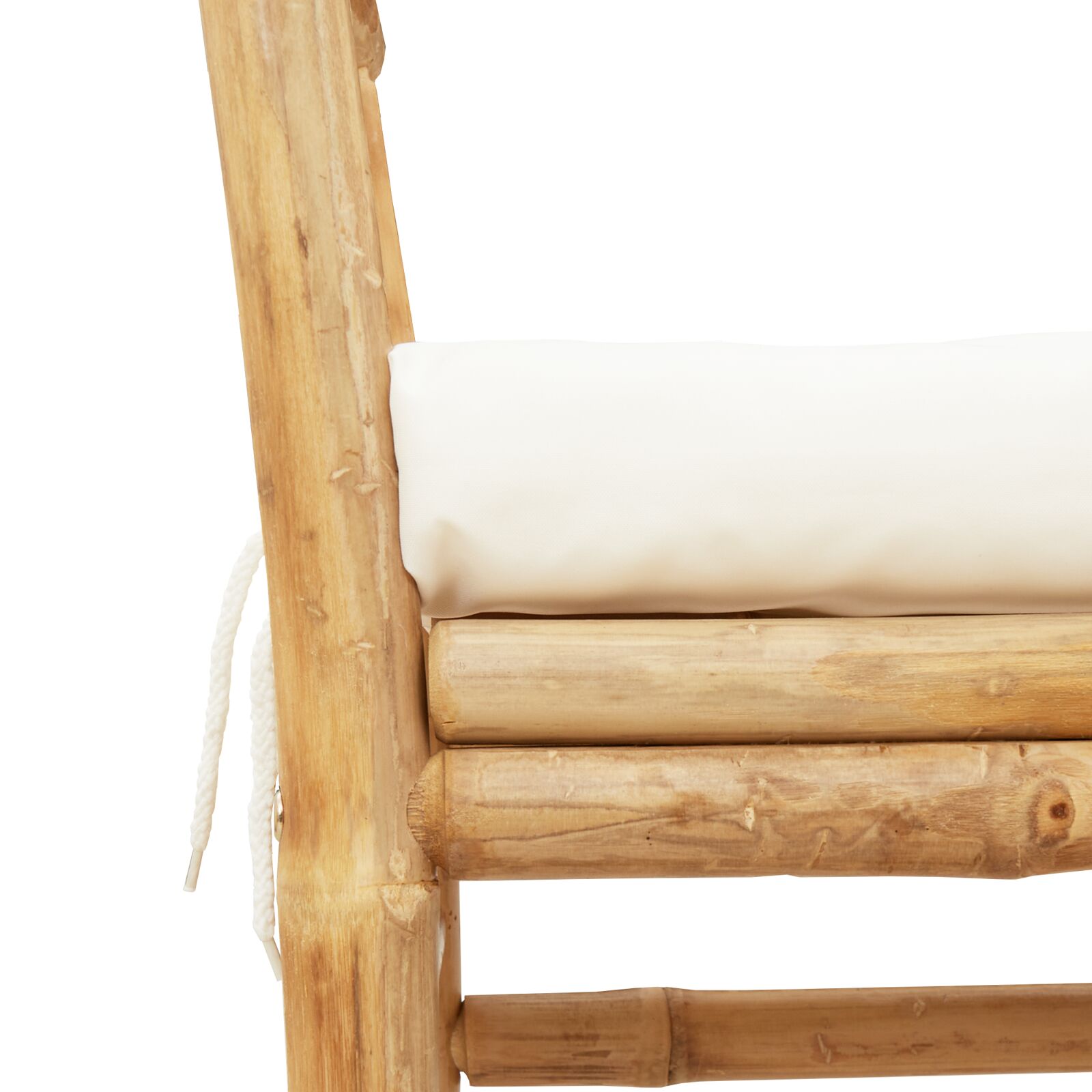 Kerti pad párnával 110 cm bambusz