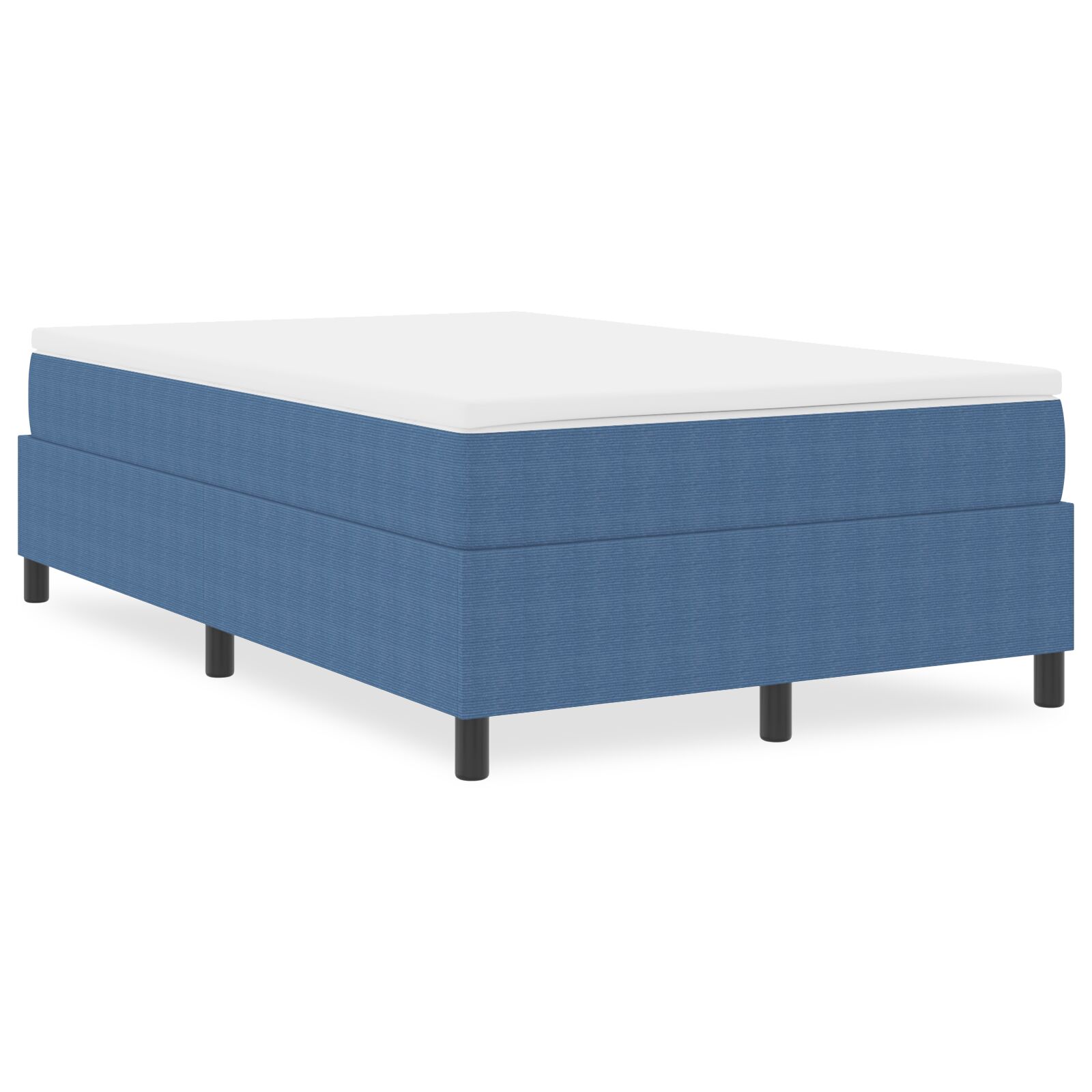 Boxspring ágy kék 120x200 cm bordás szövet Boxspring ágy kék 120x200 cm bordás szövet