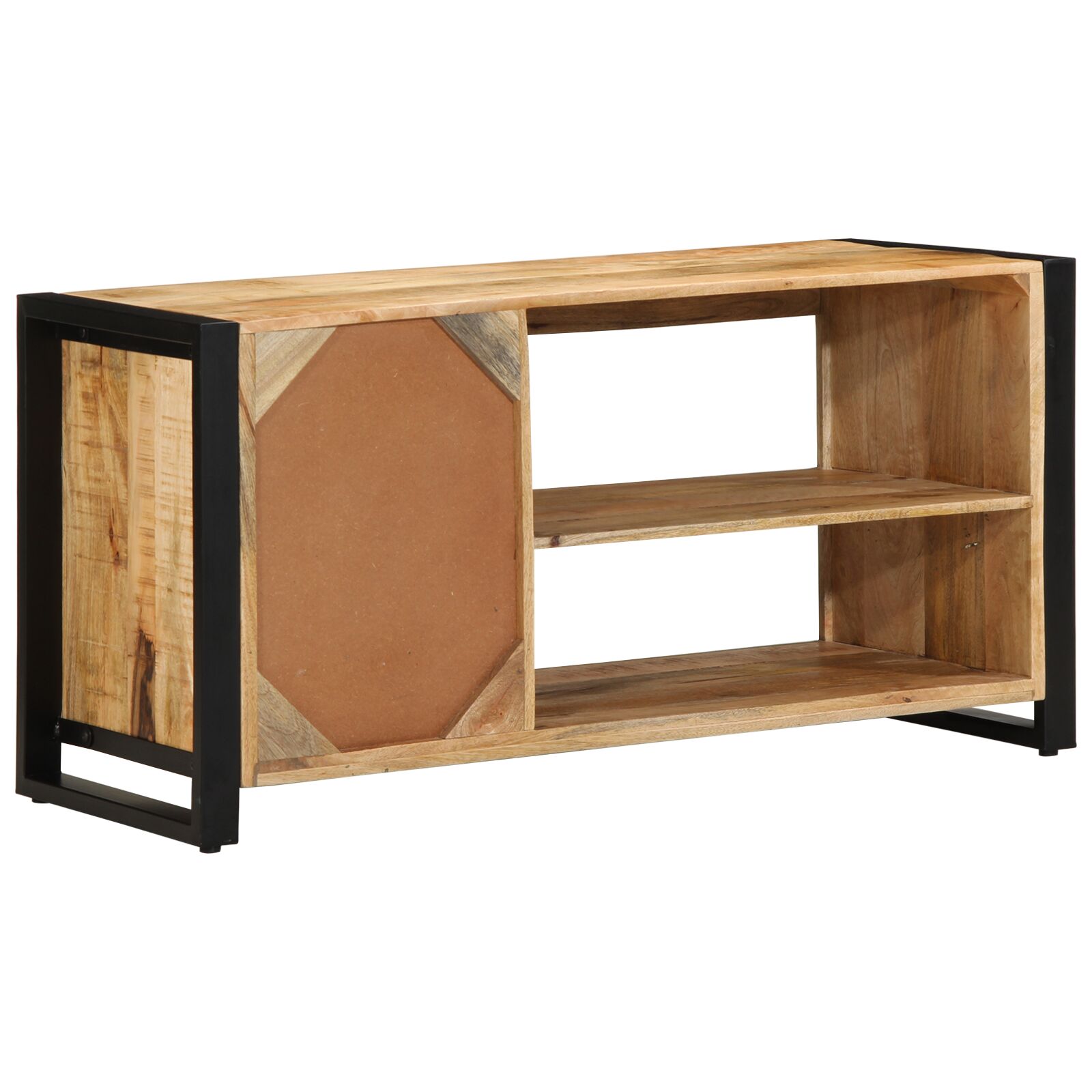 Cipőpad 100x40x50 cm tömör fa durva mangó