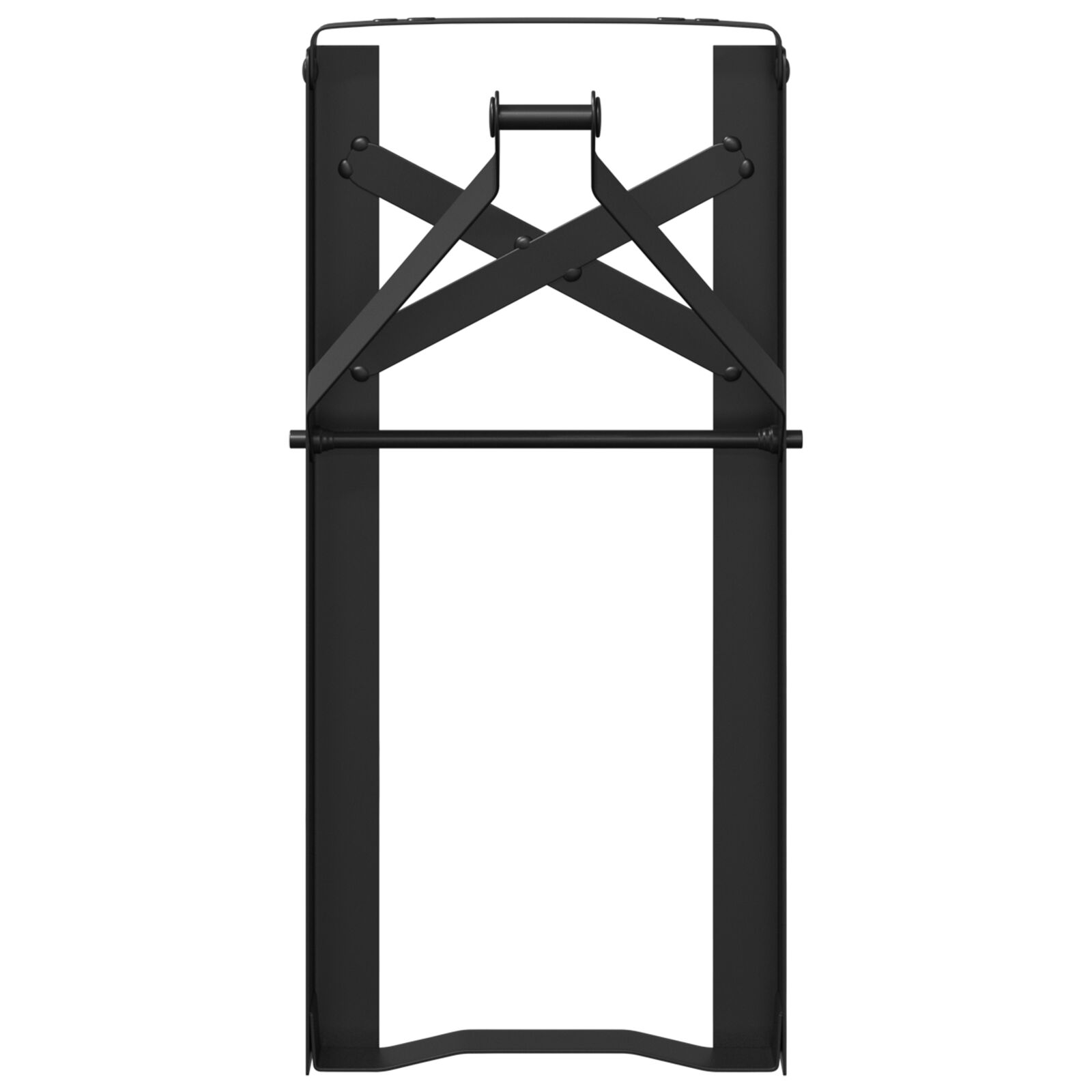 Sörpad lába 2 db összecsukható fekete porbevonatos acél