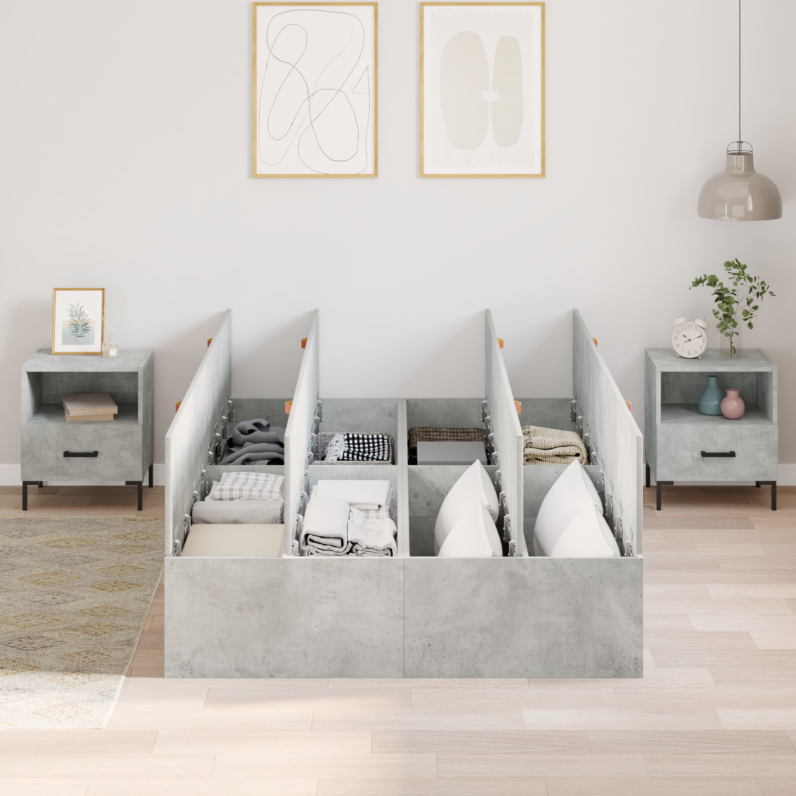 Ágykeret beton szürke beton egyszemélyes masszív Ágykeret beton szürke beton egyszemélyes masszív