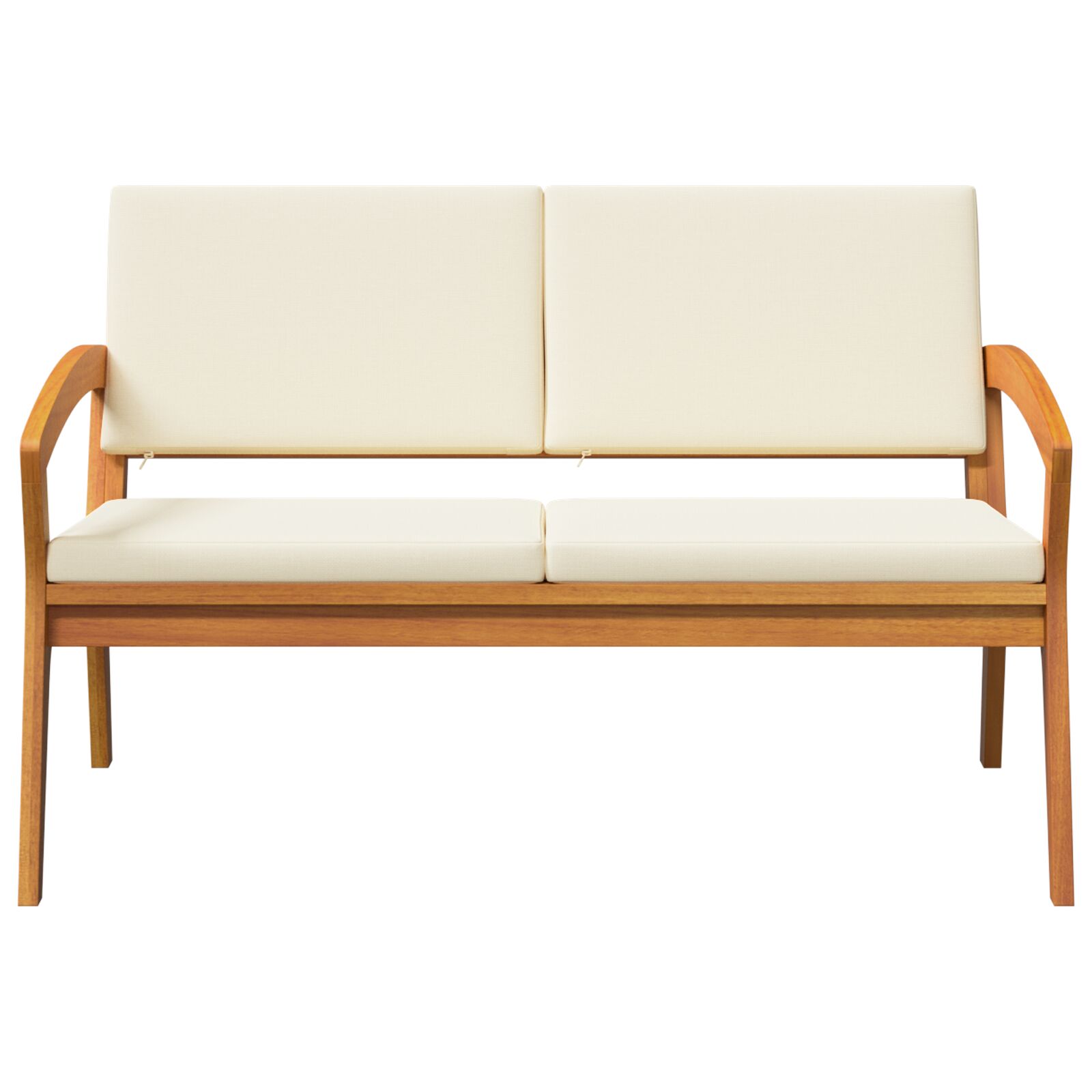 Kerti pad párnákkal 115x70x72 cm tömör akácfából