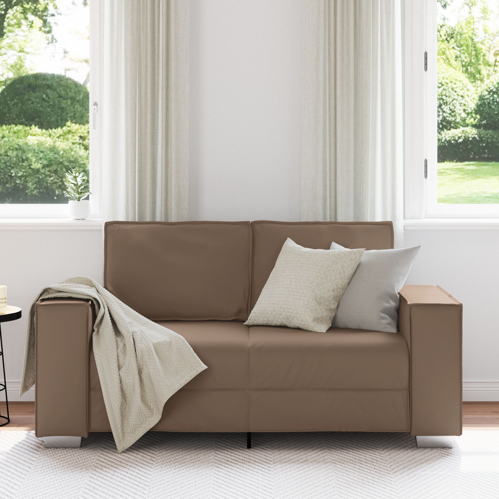 Kétfős kanapé cappuccino 120 cm műbőr Kétfős kanapé cappuccino 120 cm műbőr