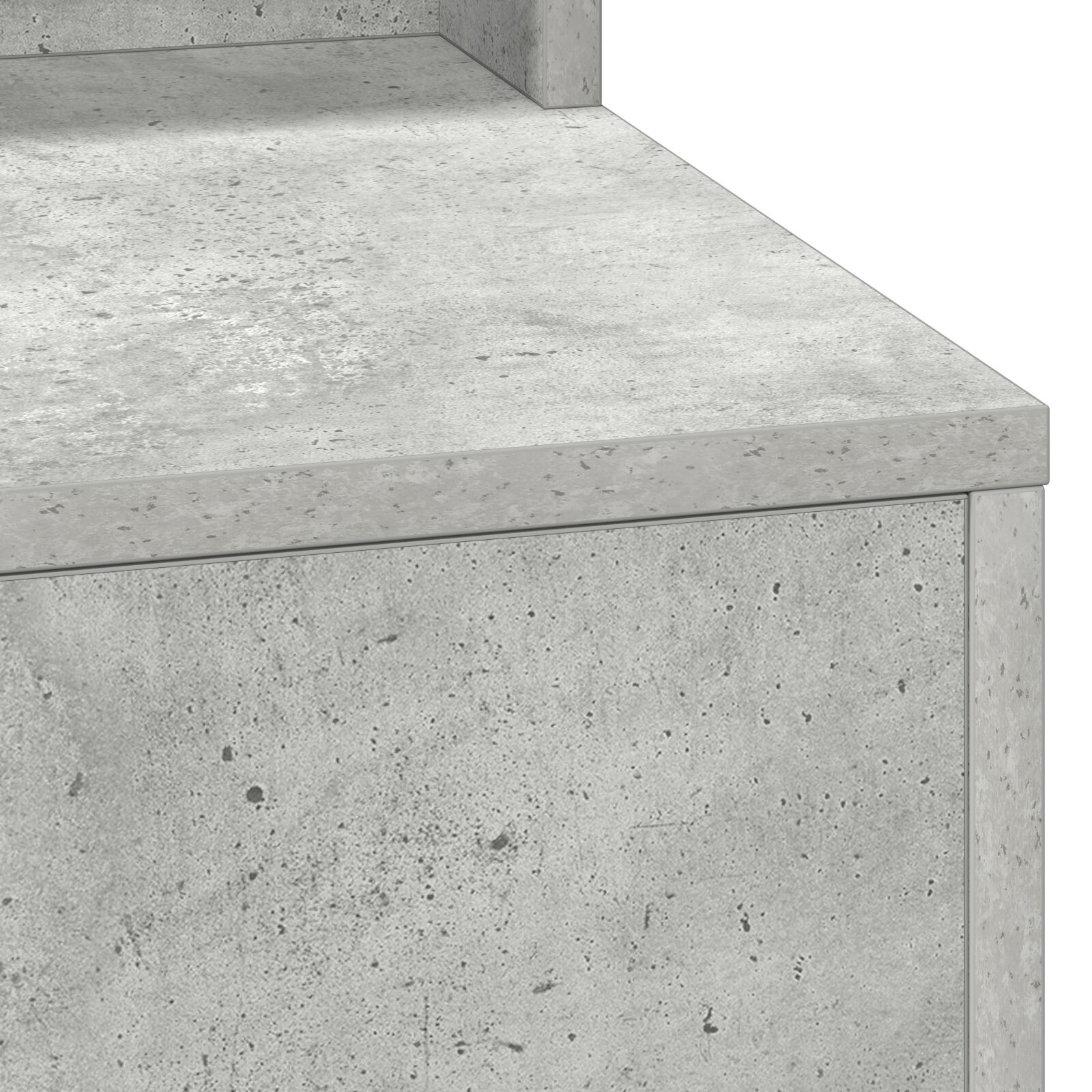 Led-es sminkasztal beton szürke 50x41x135 cm