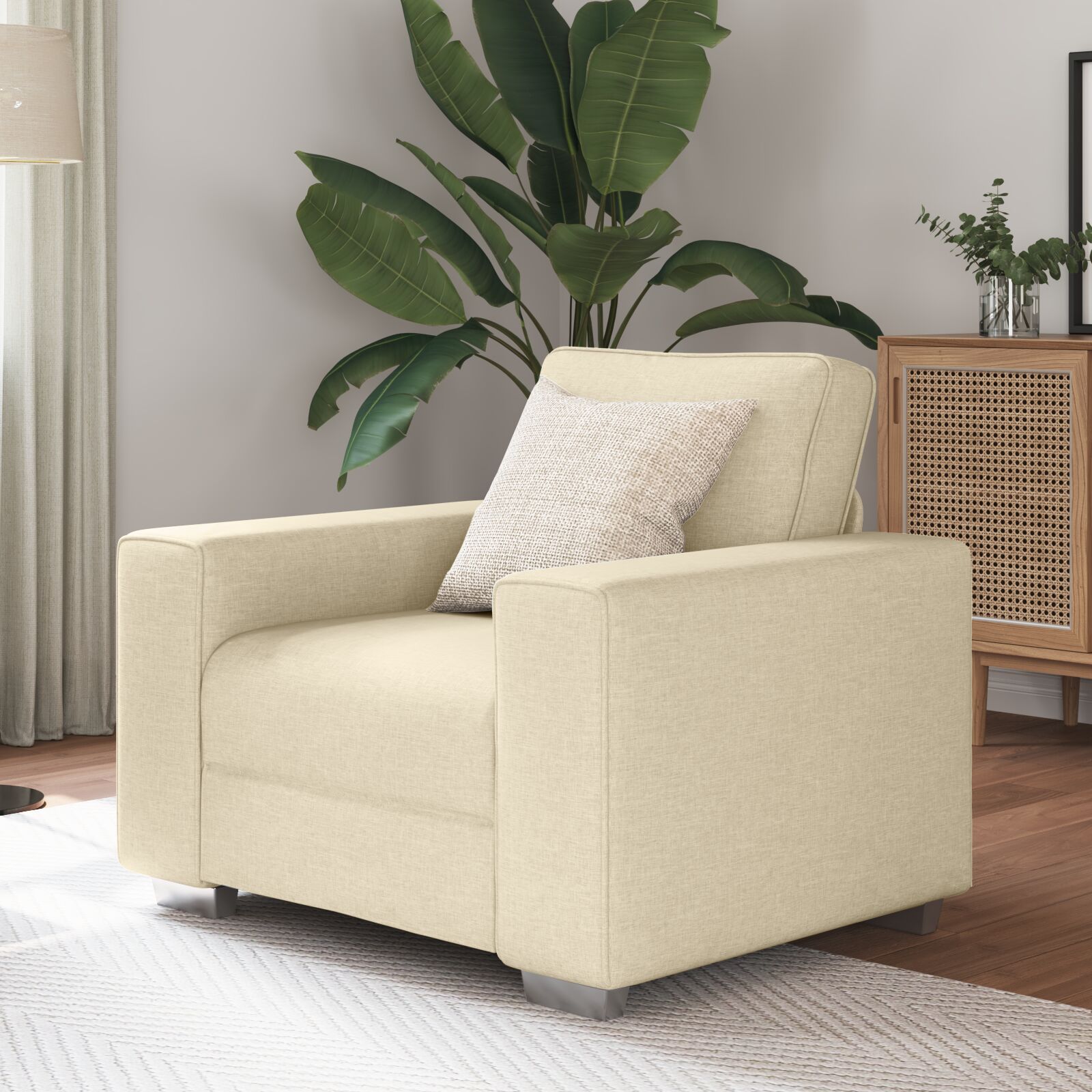 Krém színű fotel 59 cm szövet Krém színű fotel 59 cm szövet