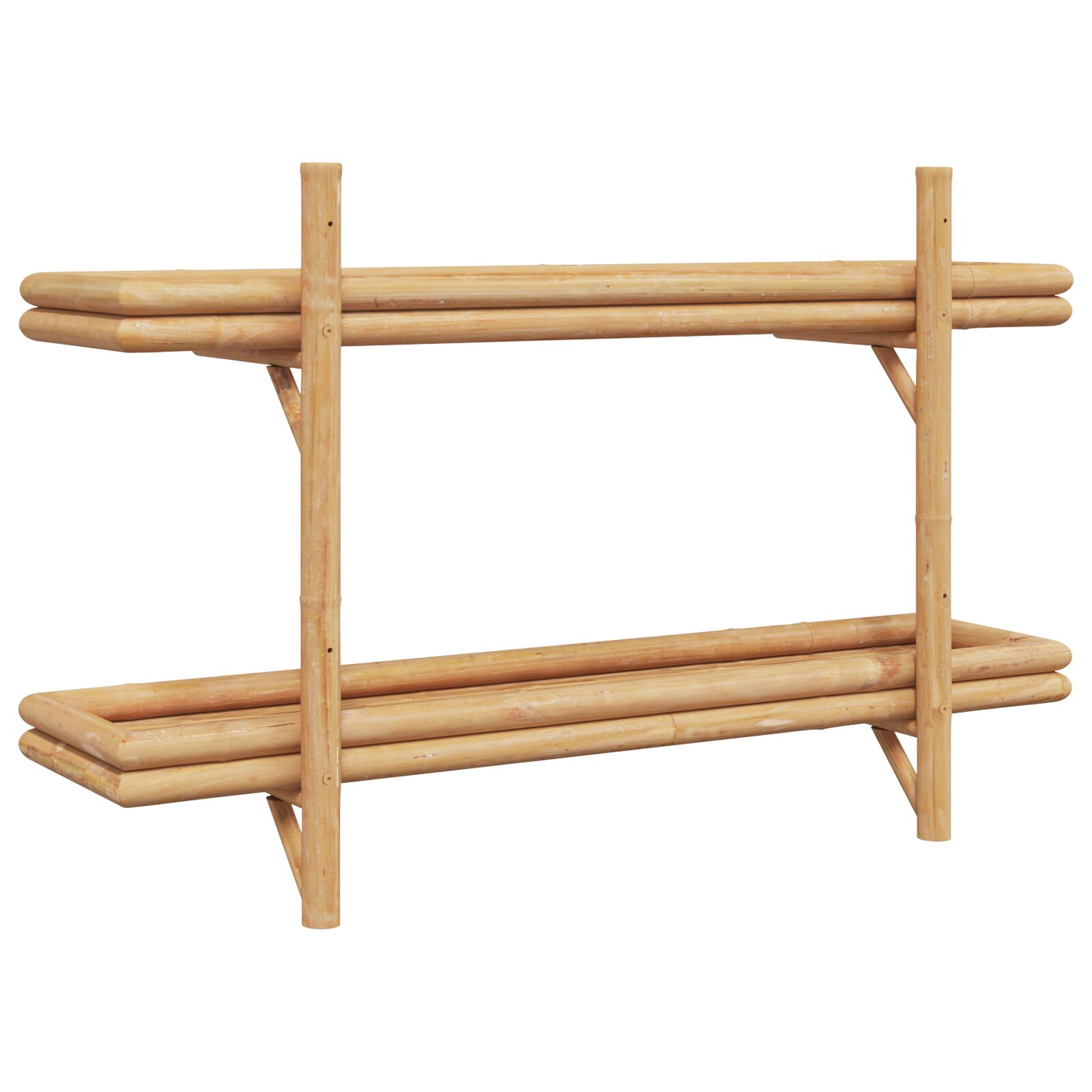 2 szintes falipolc 100x26x60 cm bambuszból