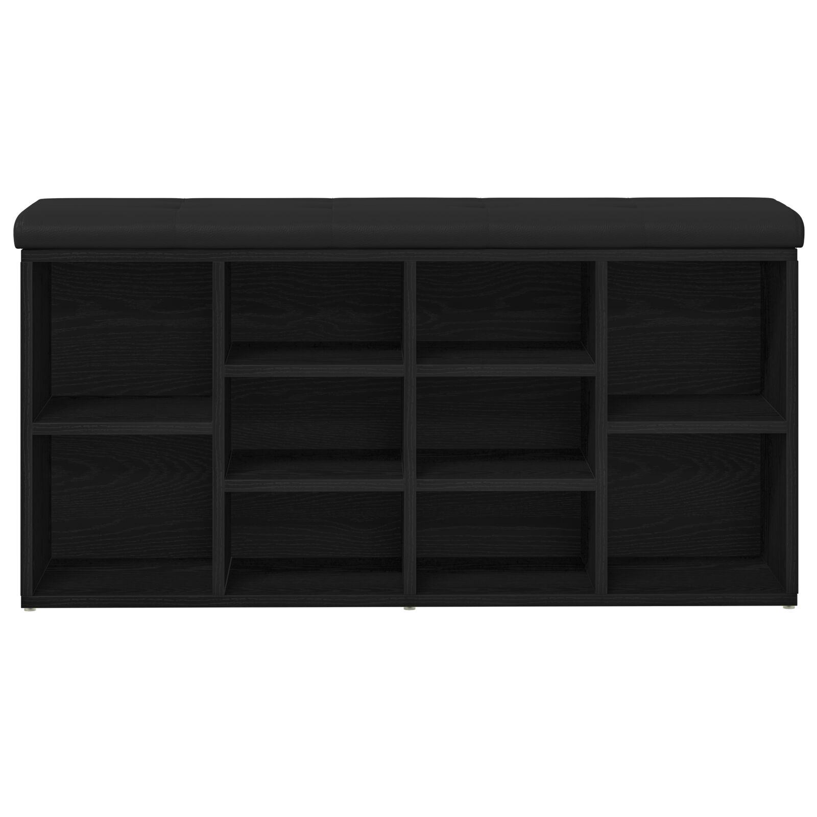 Tároló pad fekete tölgy 100x30x48 cm műszaki fa