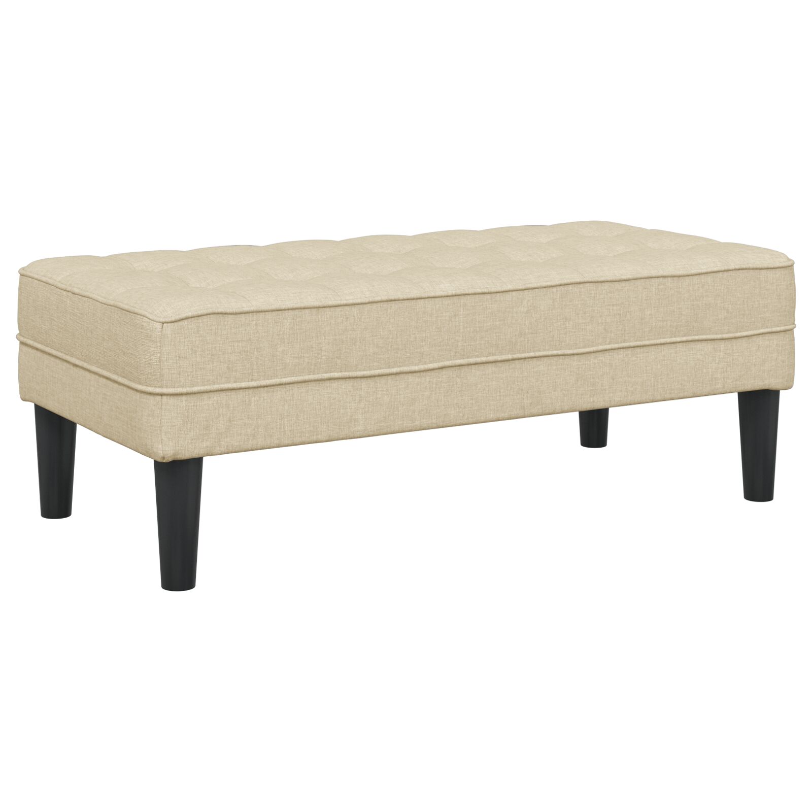 Kárpitozott pad krém 113x57x39 cm