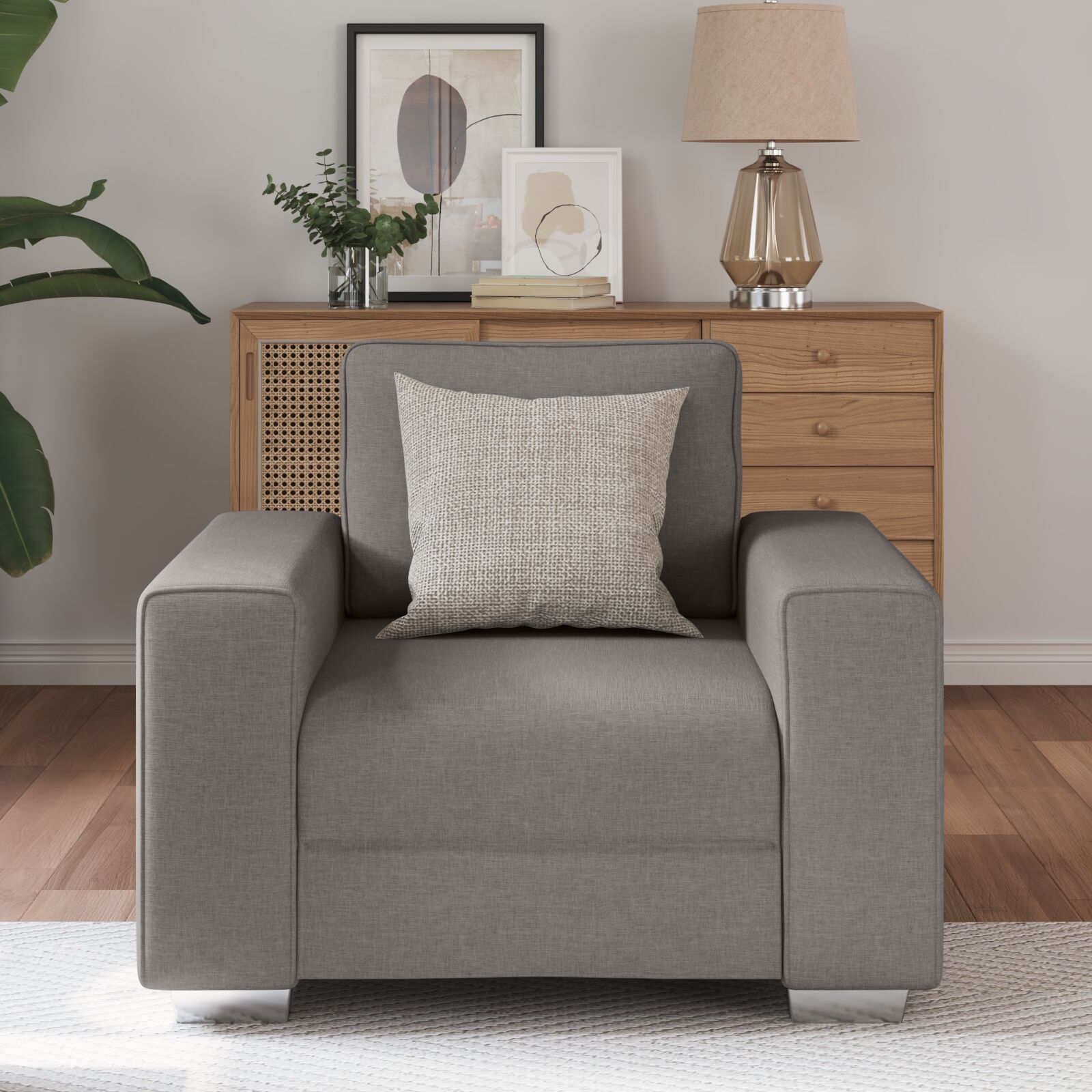 Taupe kanapé szék - 59 cm szövet