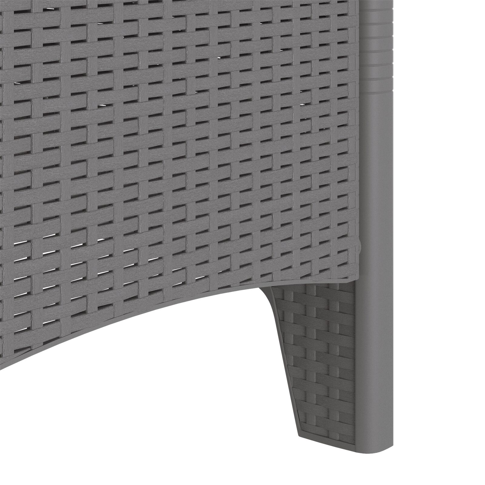 Kerti szék 2-es szett világosszürke és krém polipropilén