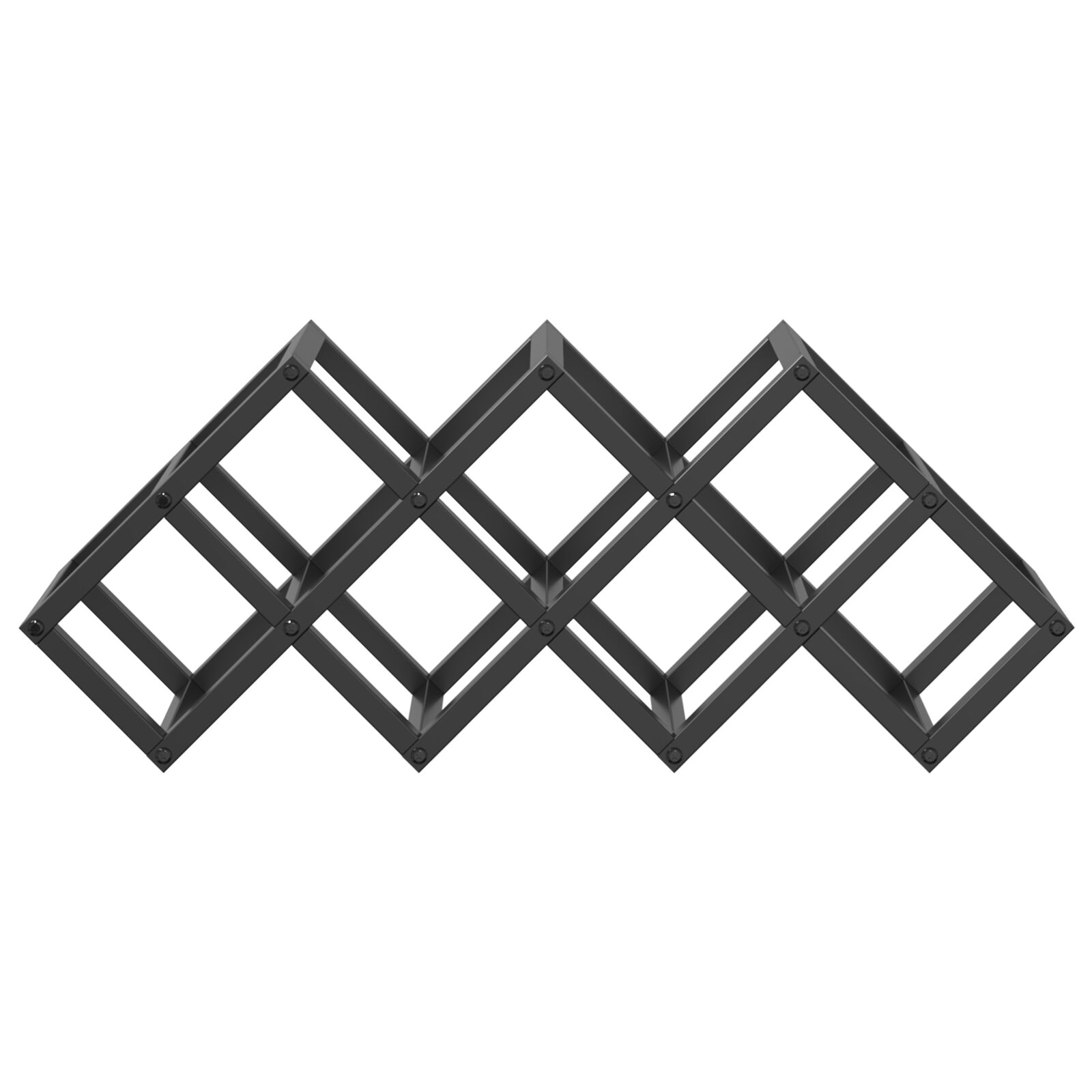 9 palackos borállvány 63x16,5x25 cm porbevonatos acél