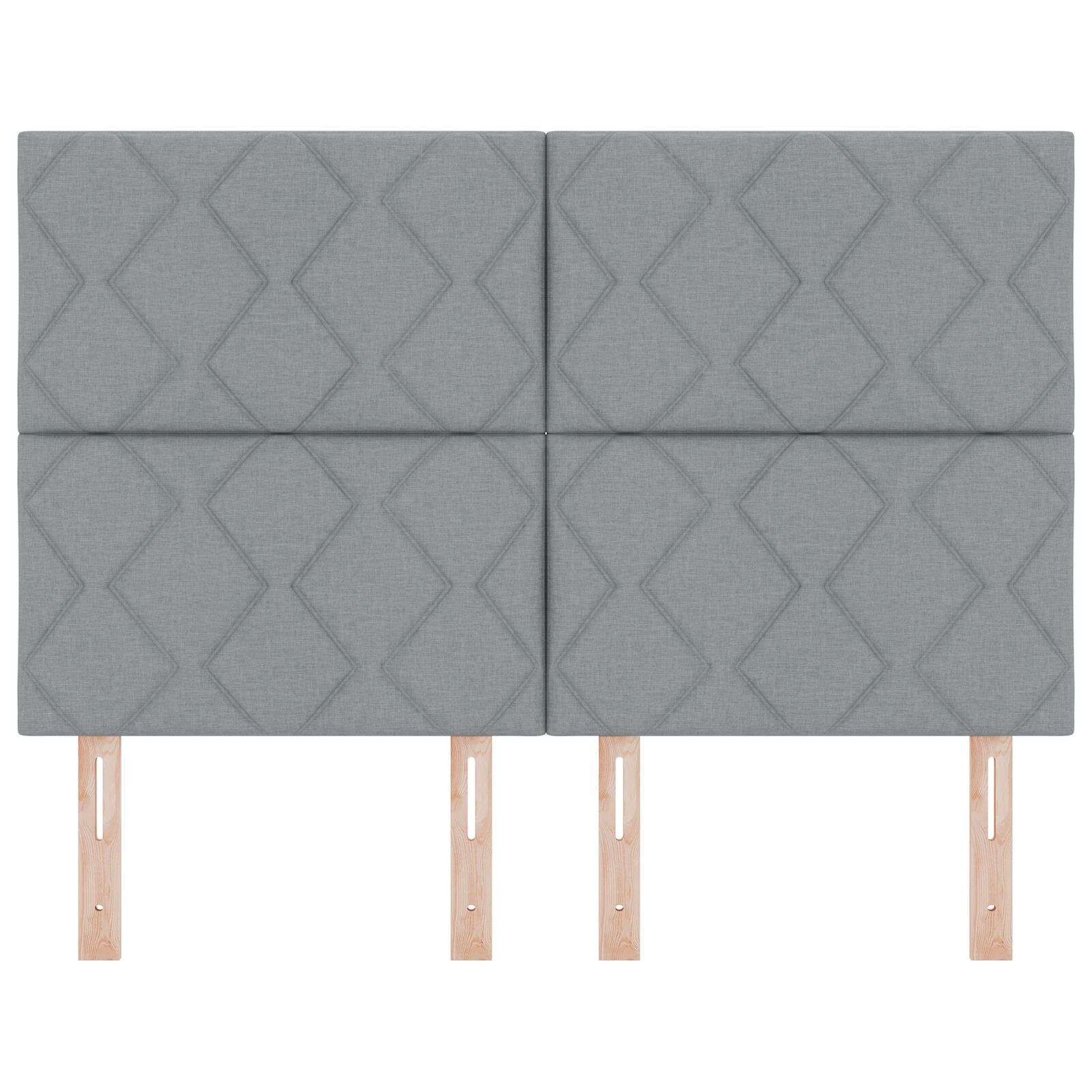 Fejtámla gyémánt blokkok dizájn világosszürke 160 cm szövet