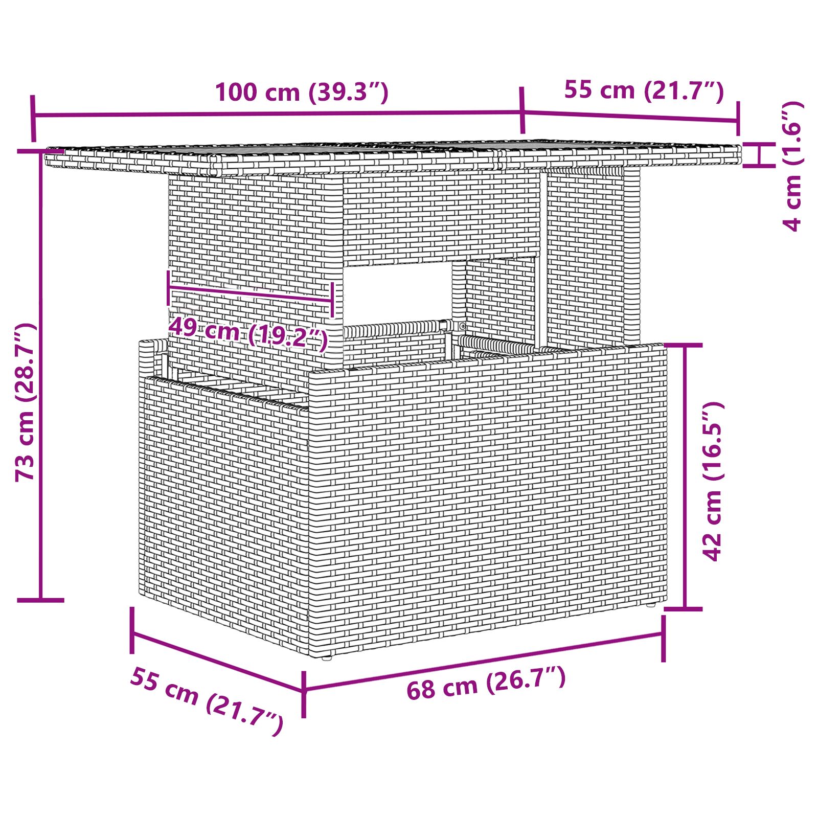 Kerti kanapé szett 9 részes fekete rattan kerti kanapé