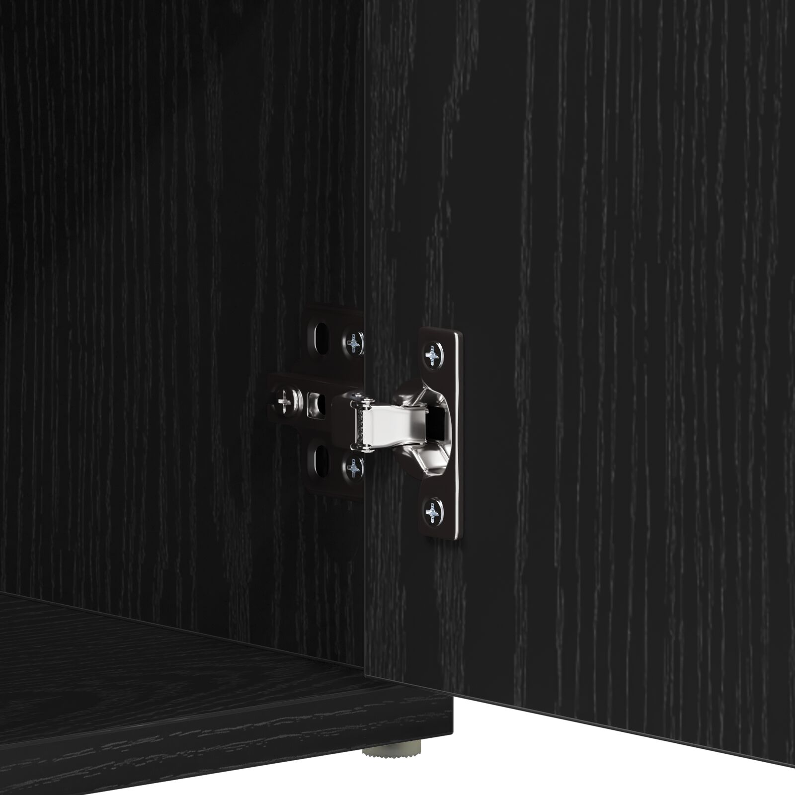 Tároló pad fekete tölgy 100x30x48 cm műanyag