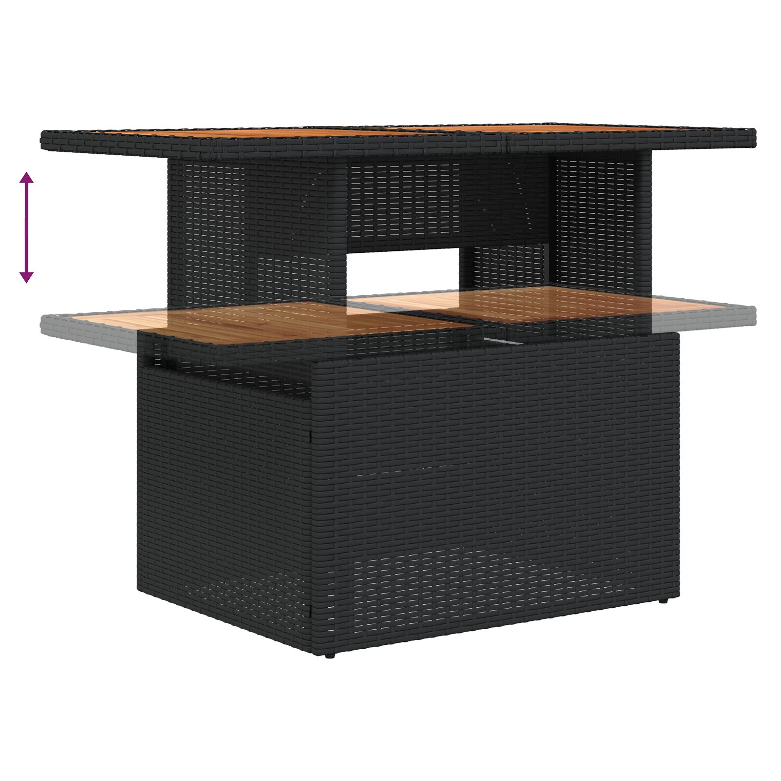 7 részes kert sofa szett párnákkal fekete poli rattan 7 részes kert sofa szett párnákkal fekete poli rattan