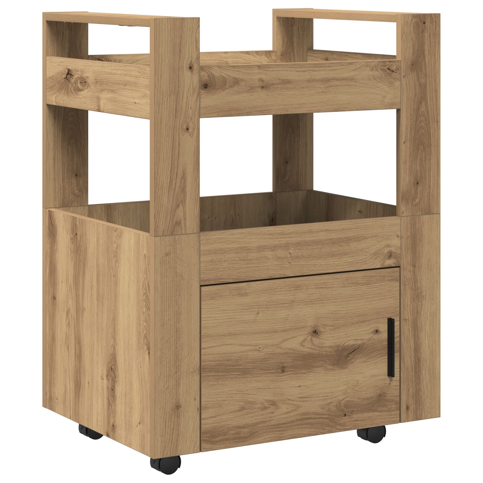 Konyhai trolly mesteri tölgy 60x45x80 cm mérnöki fa