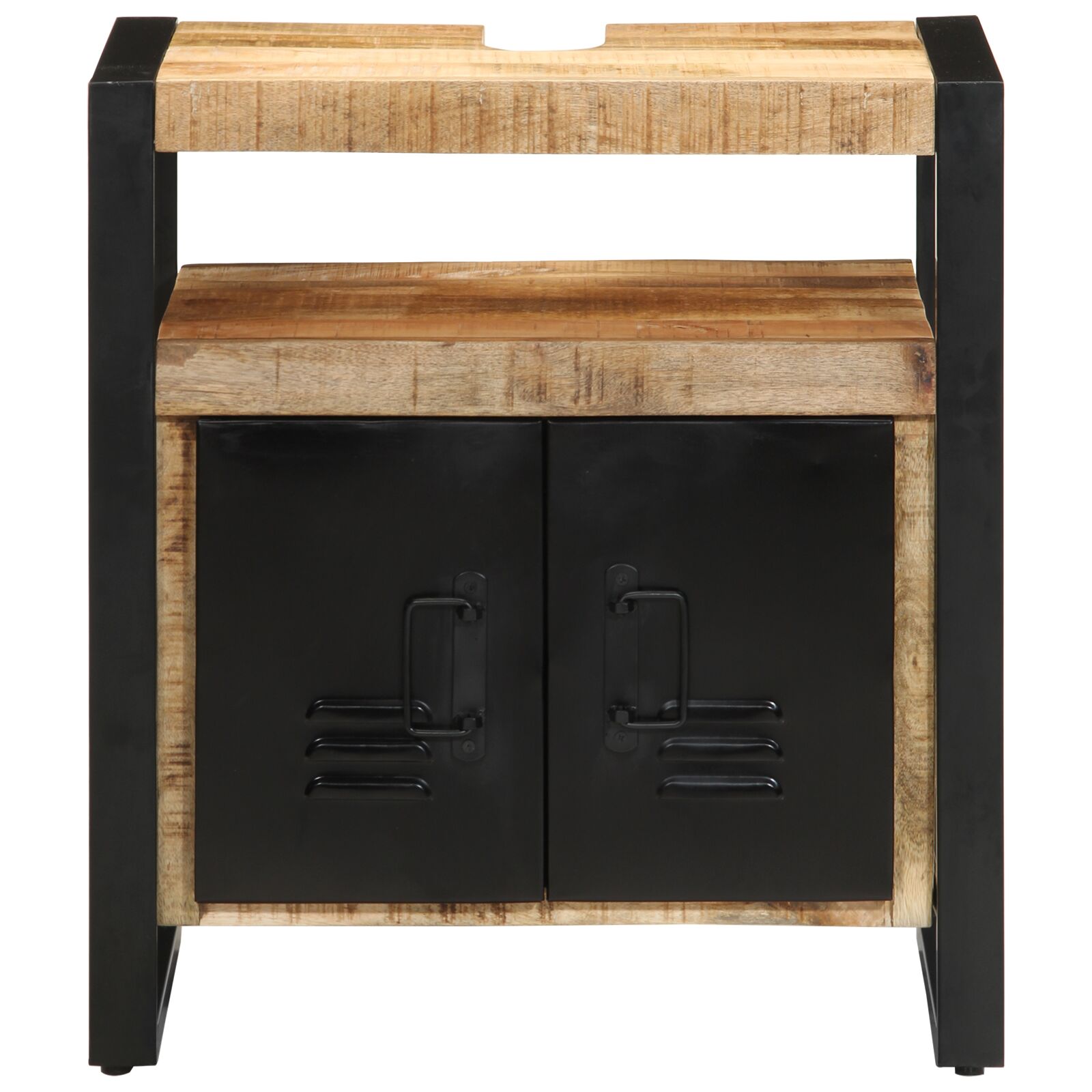 Fürdőszoba mosdókagyló szekrény 55x35x60 cm tömör rusztikus fa pina