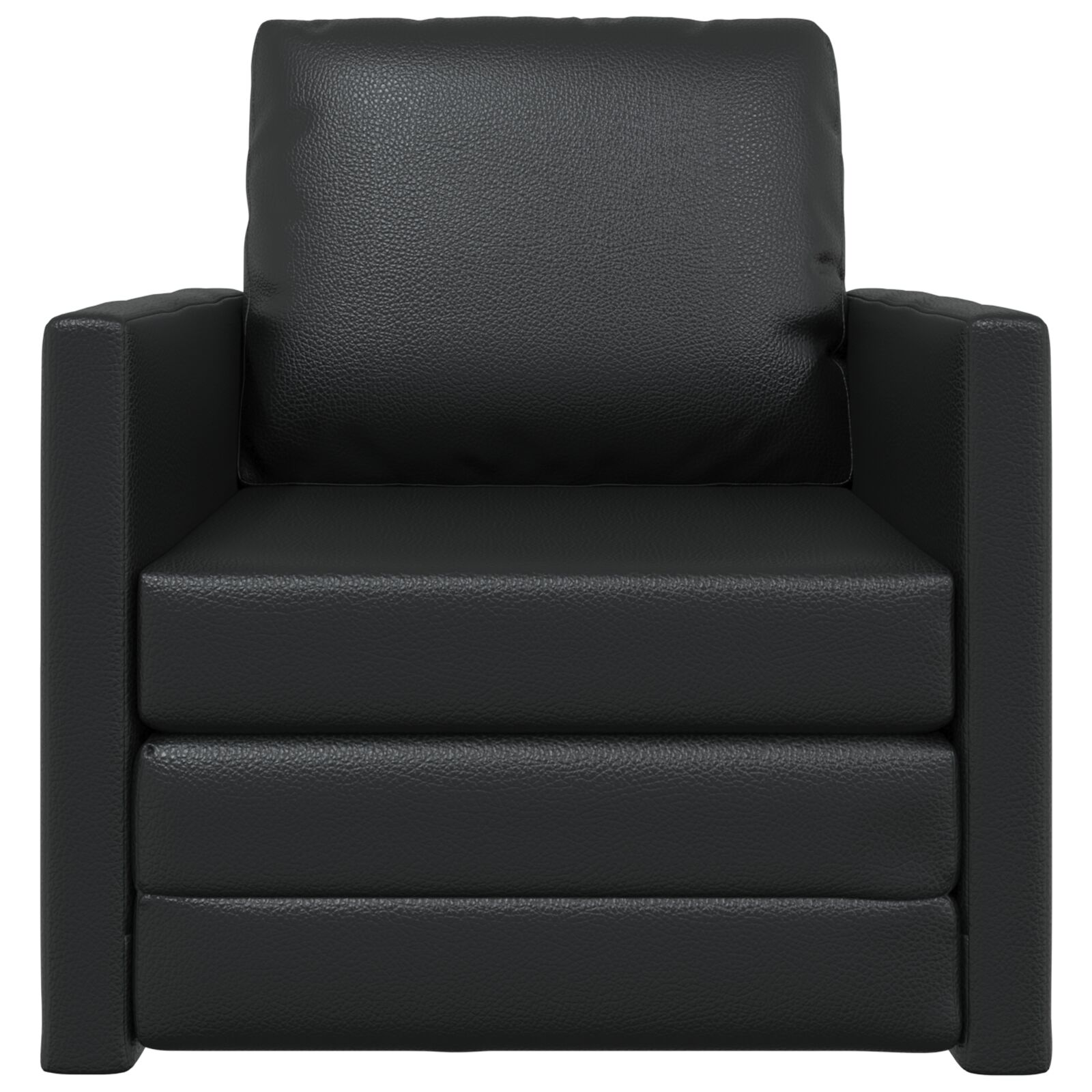 Floor sofa bed 2-in-1 fekete 74x77x81 cm műbőr Floor sofa bed 2-in-1 fekete 74x77x81 cm műbőr