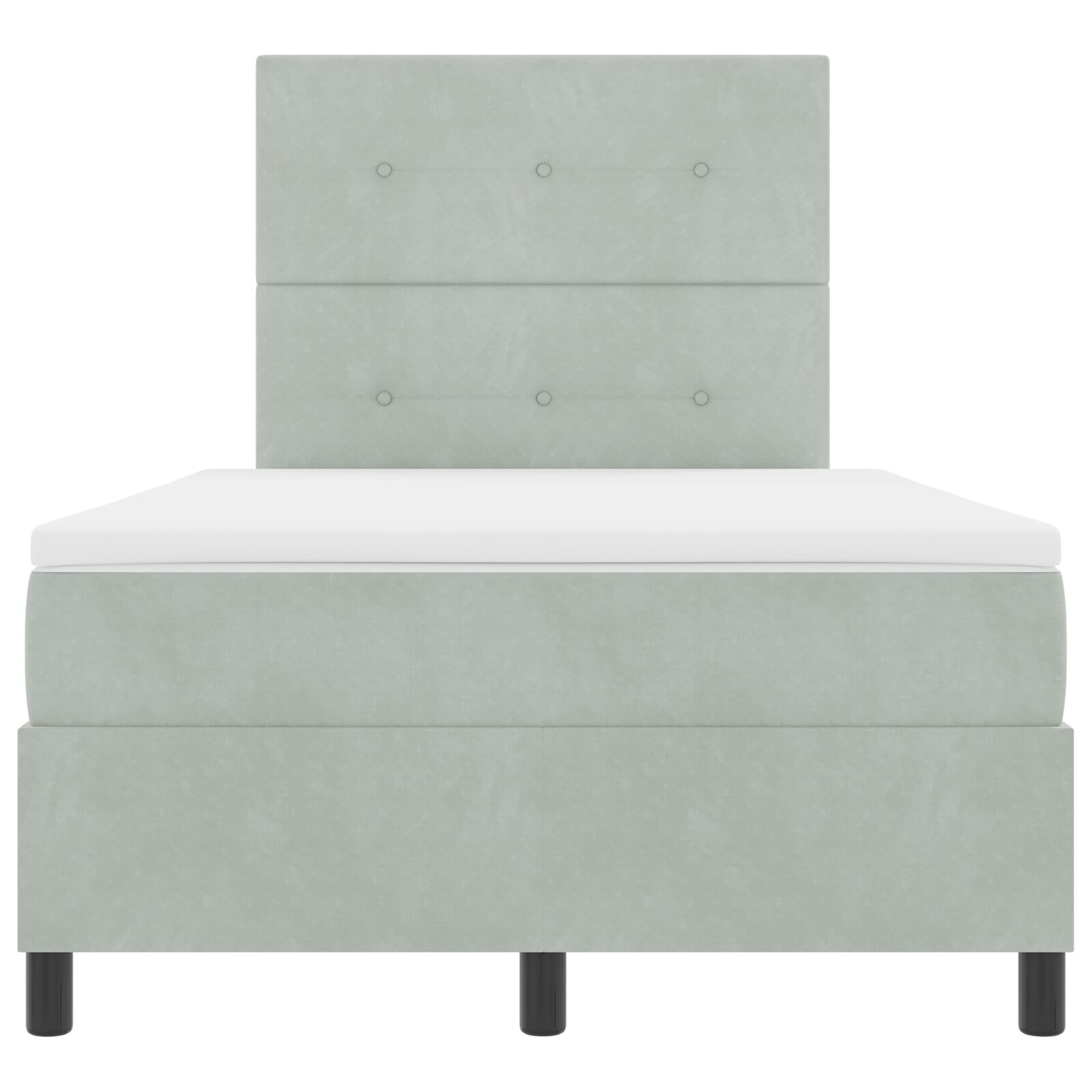 Boxspring ágy matrac kép sötétszürke 120x200 cm bársony